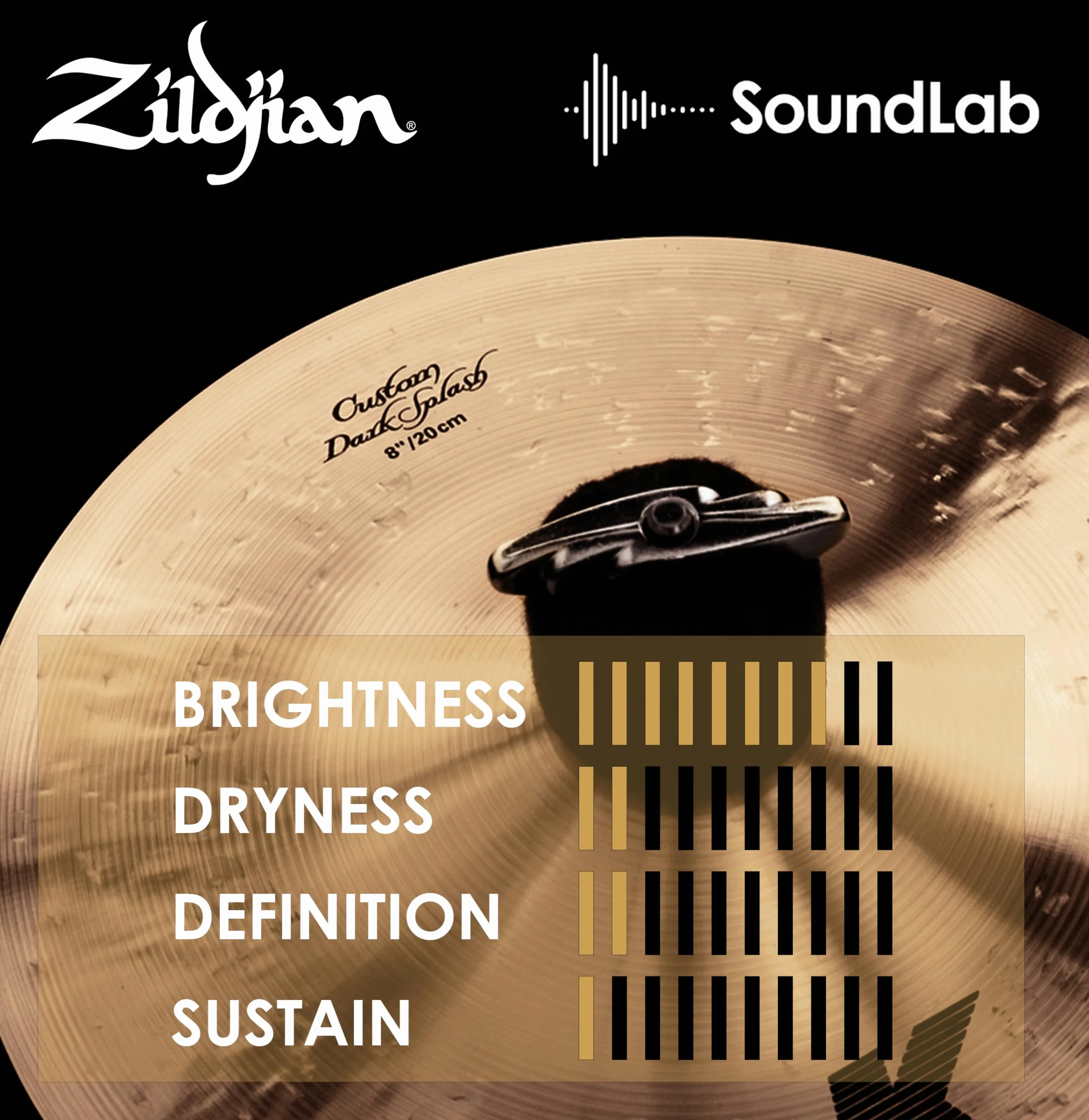 ZILDJIAN K0882 K Custom Platillo 8" K Custom dark splash