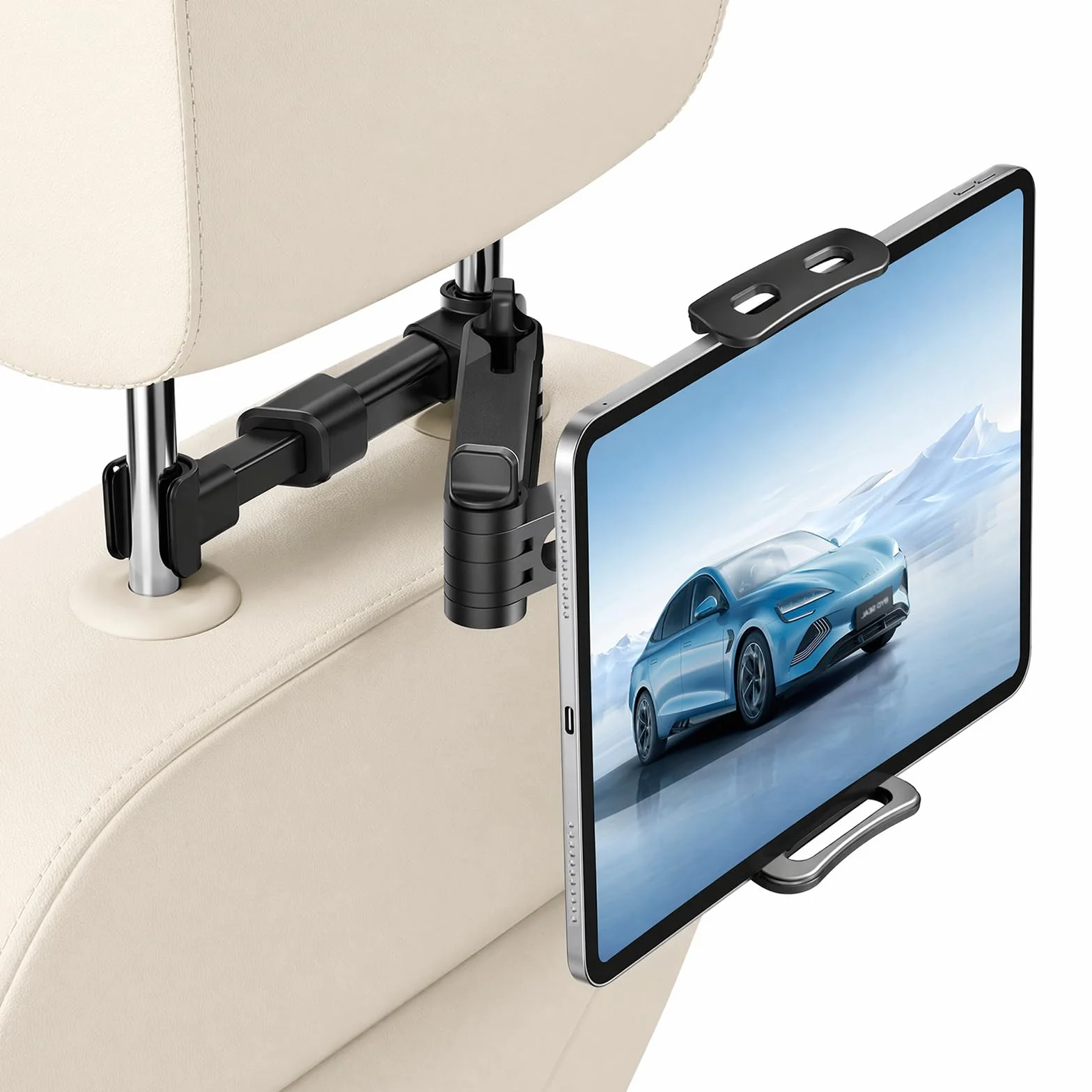 Soporte de Coche para Tableta 360° Giratorio, Telescópico para Reposacabezas, Compatible con iPad, Switch, Kindle, 4,7 a 13 Pulgadas