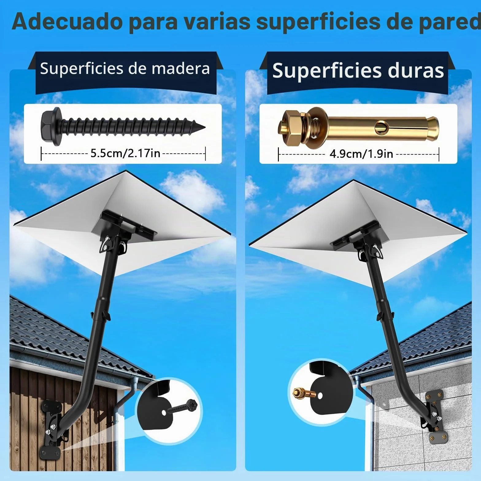 Compatible con Starlink Gen 3 Soporte de Pared Ajustable 360° con Adaptador de Tubo Gen3 para Gen3 Star Link Internet Kit satélite