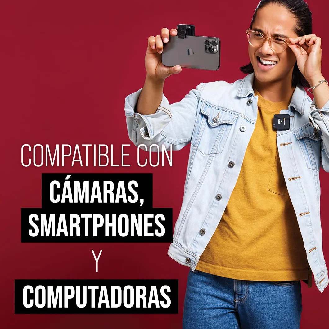 RØDE Wireless Go II Sistema inalámbrico de doble canal con micrófonos incorporados, transmisor doble, negro