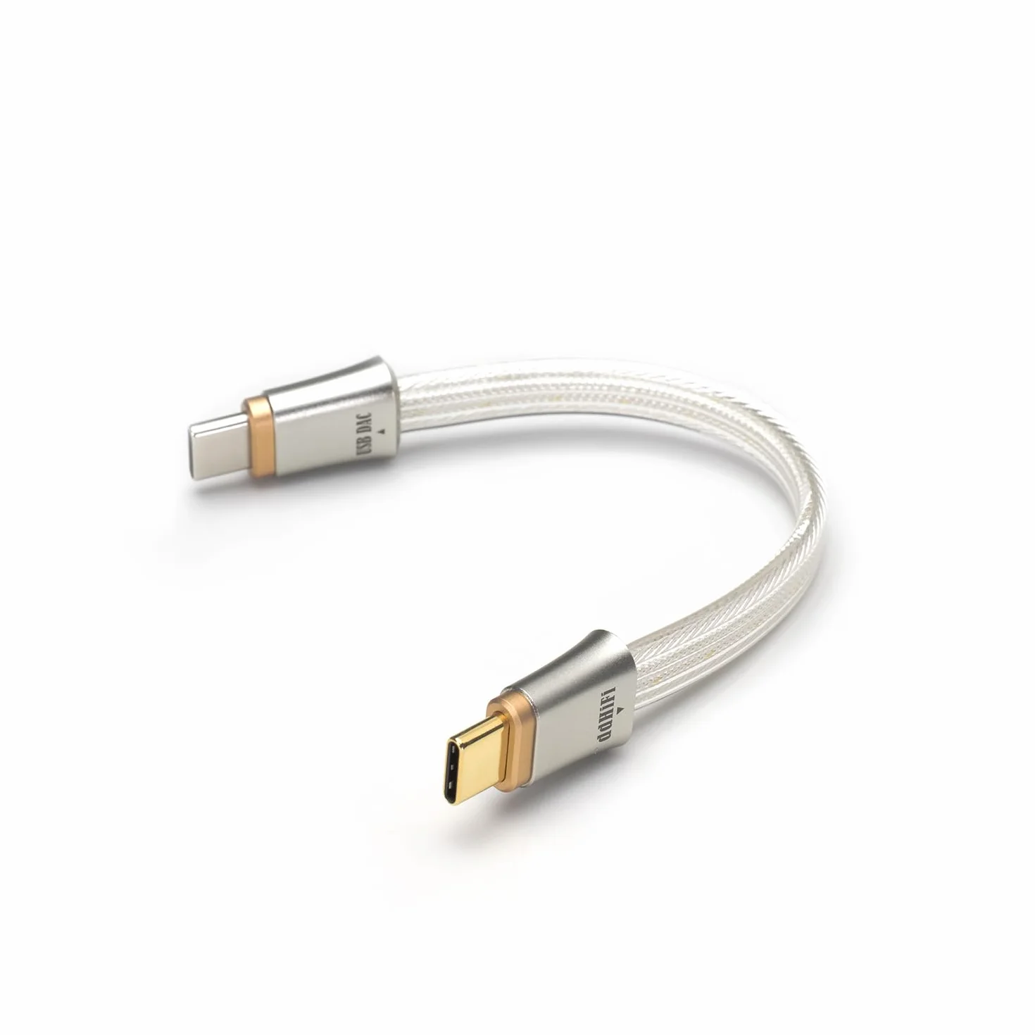 dd HiFi TC19CC (Comet) Cable de señal digital de plata pura USB-C a USB-C OTG 10 cm, diseño paralelo de cuatro cables