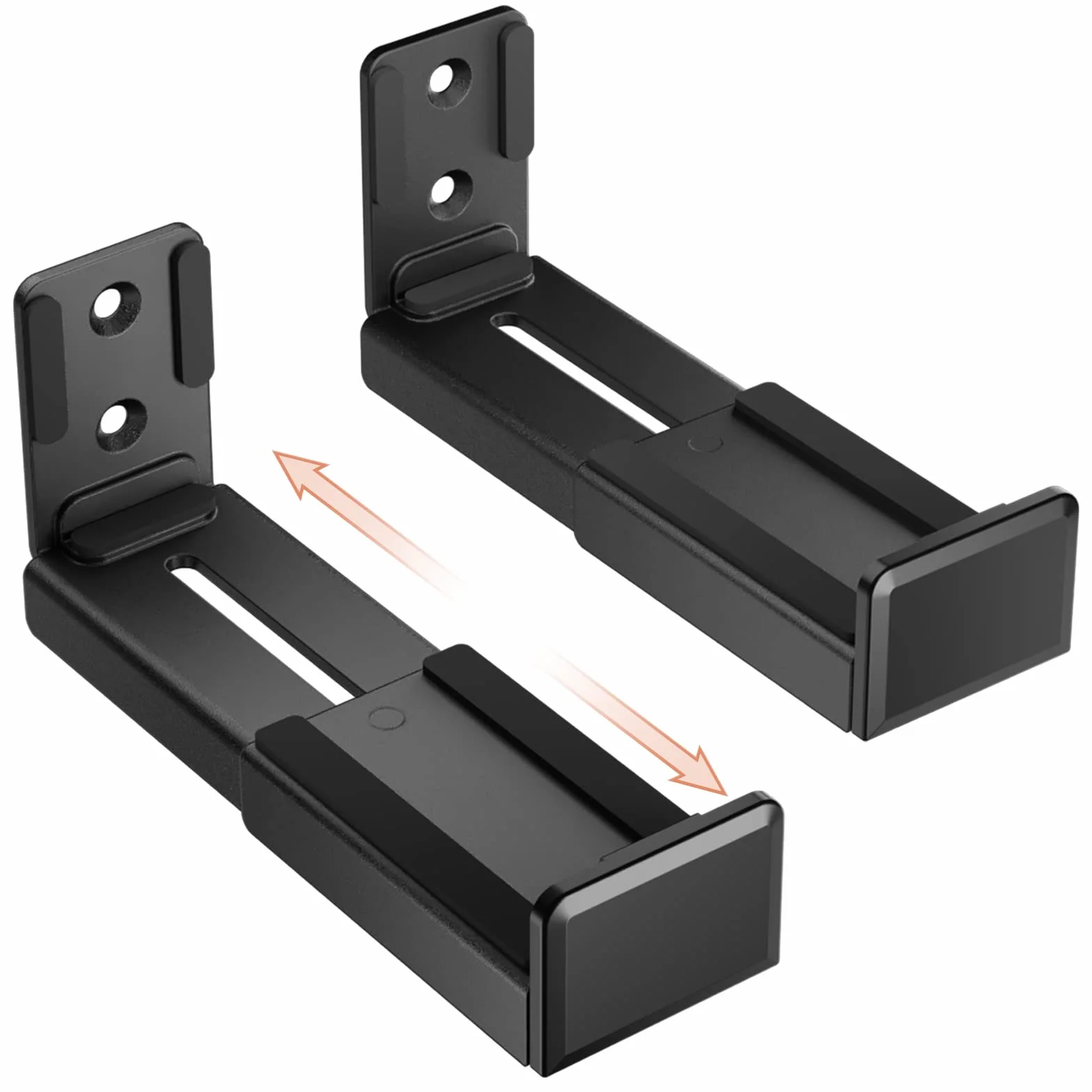 PUTORSEN Soporte Barra Sonido, Universal Soporte para Barra de Sonido para Sonos,Capacidad Máximade 15 kg，Profundidad Ajustable de 3.5 a 6.1 Pulgadas, Ganchos Antideslizantes extraíbles y bloqueables