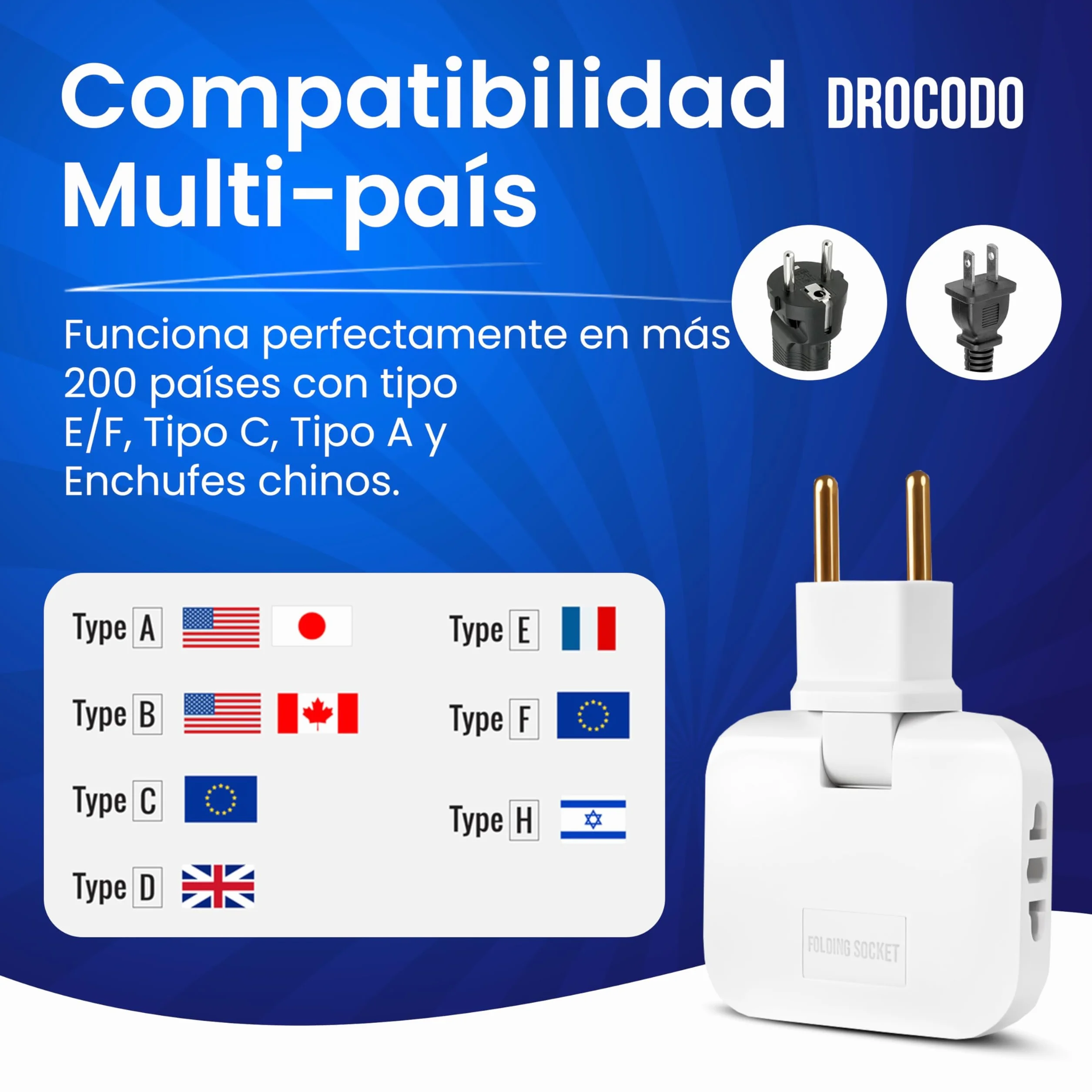 【Pack DE 4 】 Ladron enchufes Plano | Enchufe Plano Pared extraplano de 3 Tomas Giratorio 180º | ladrón Enchufe | enchufes Planos detras Muebles | ladron Enchufe | Ladrones para enchufes
