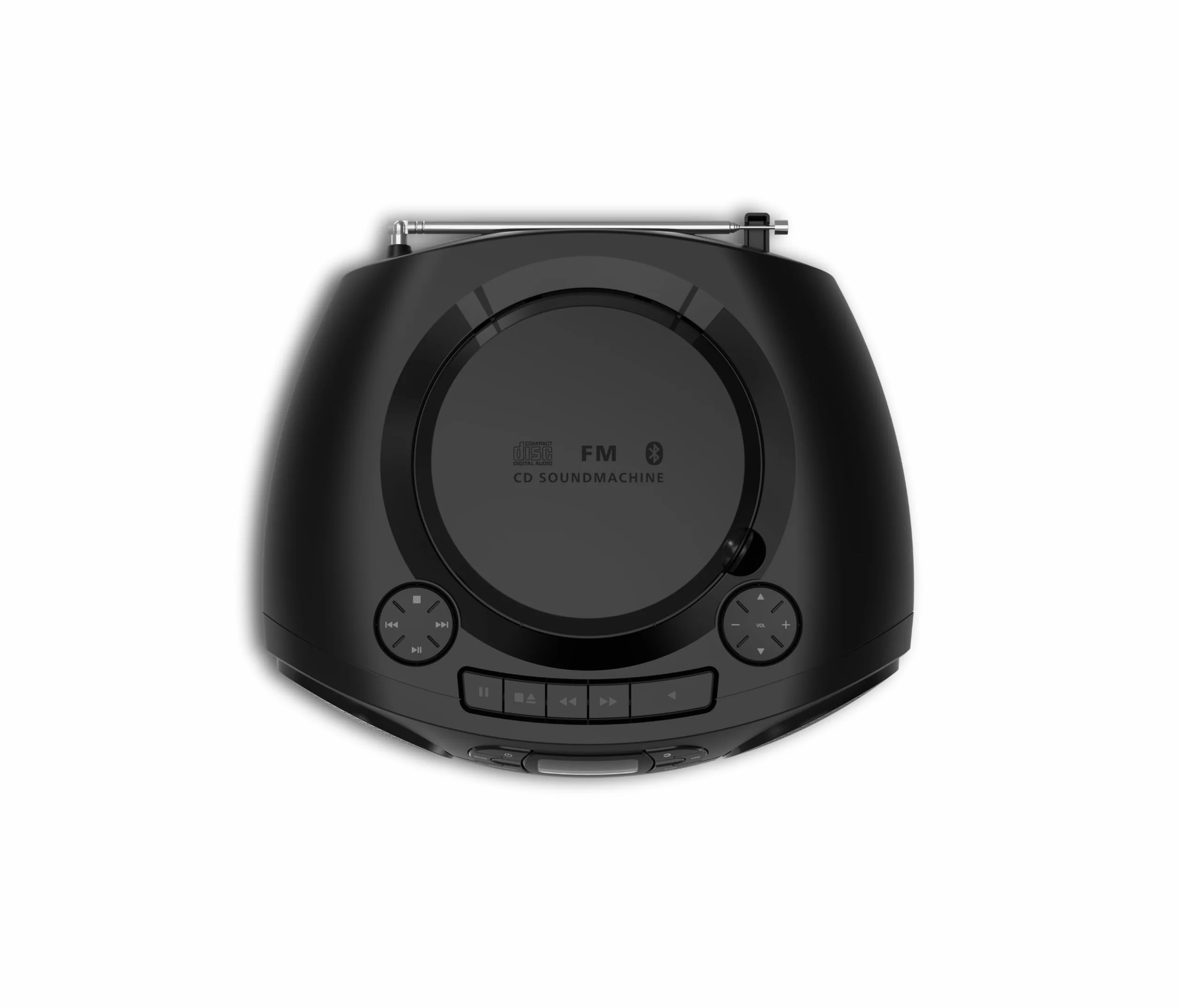 Philips TAZ2200 Reproductor CD portátil y de Casete, Radio FM, Bluetooth 6.0, Reproducción USB, Entrada Audio, Graves dinámicos, Altavoces estéreo de 6W, Corriente/batería, Asa de Transporte – Plata