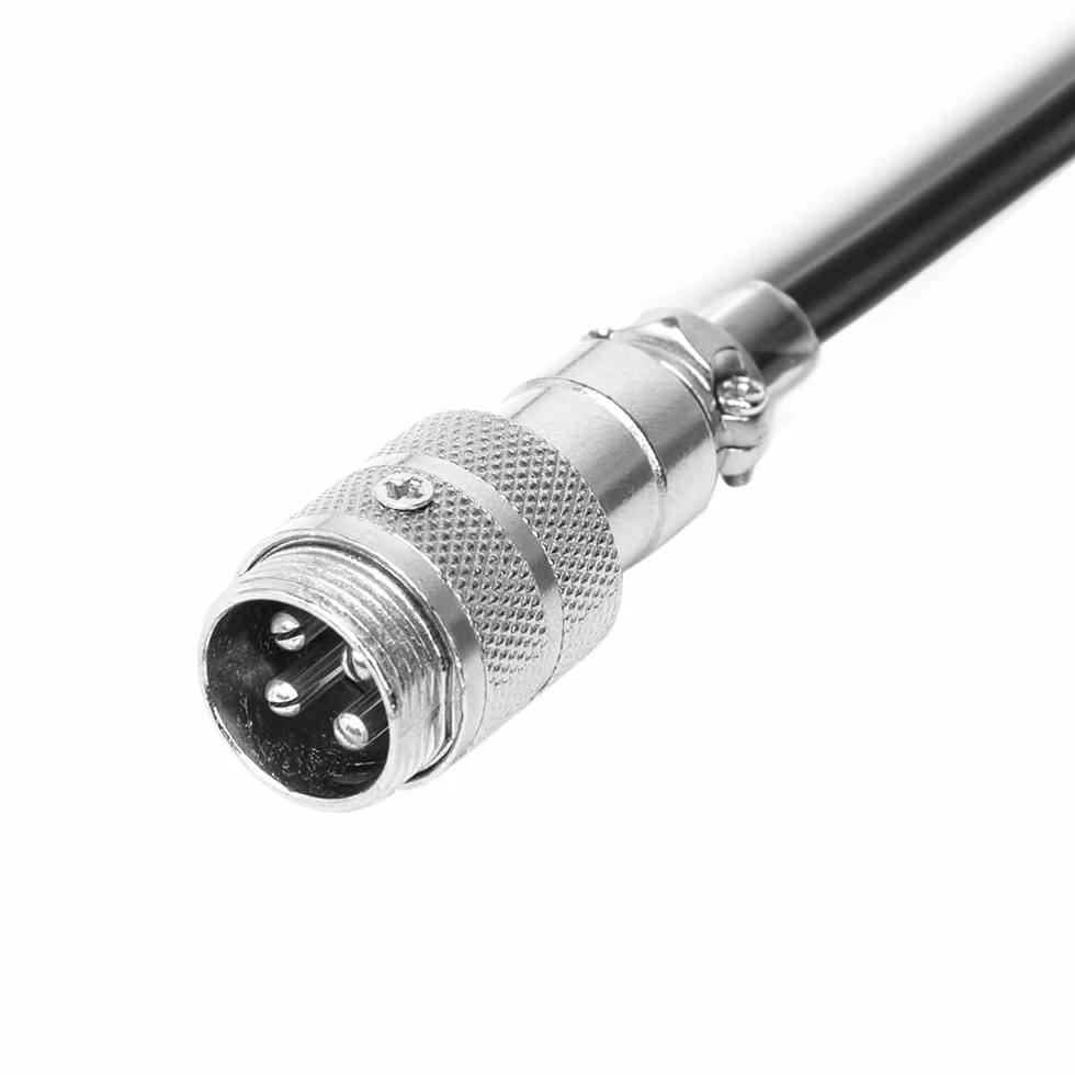 Fumei Adaptador de micrófono de 4 pines macho a hembra de 6 pines, cable en espiral duradero de 1,8 m, compatible con radio CB 880/980