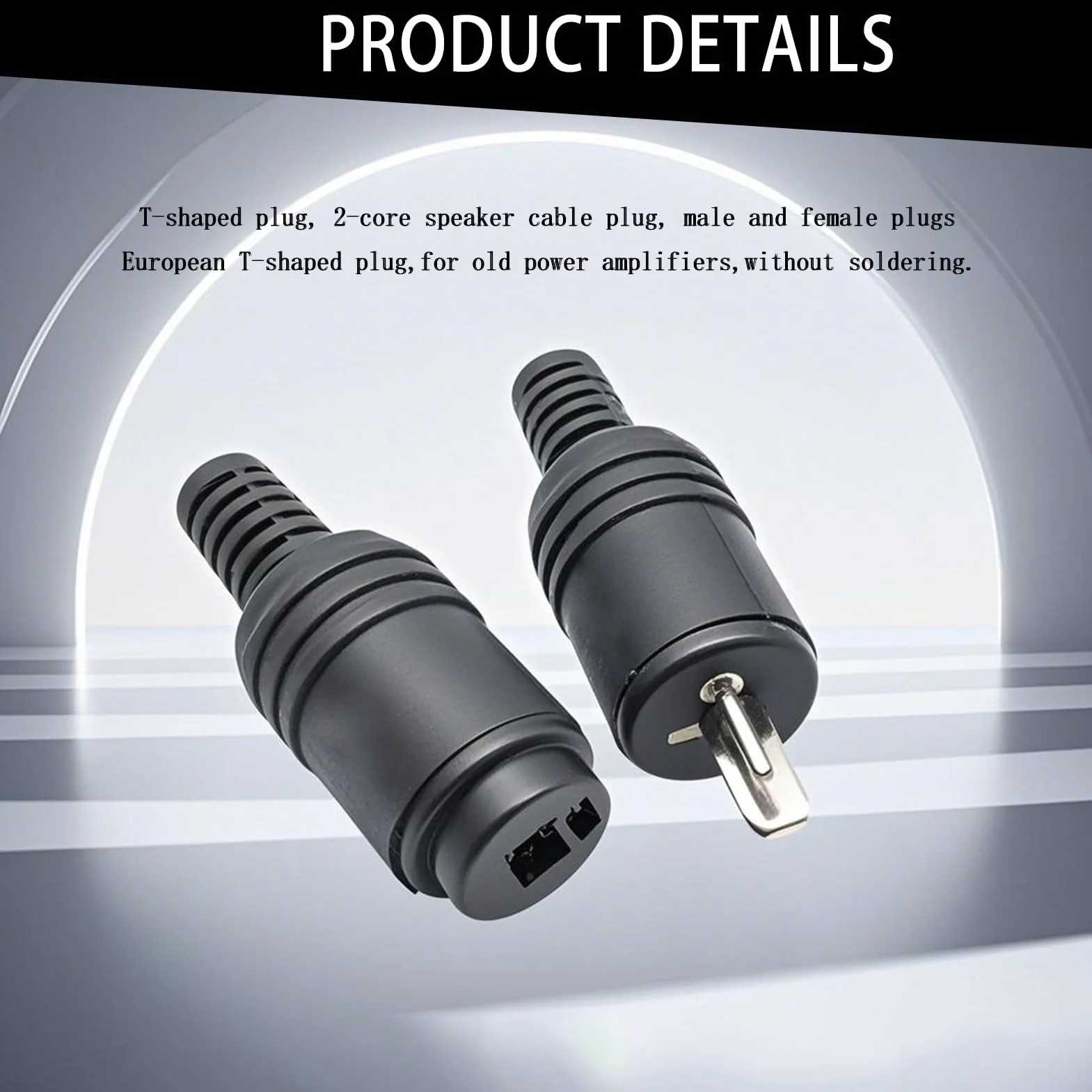 12 Piezas Enchufes/enchufes de Altavoz DIN de 2 Pines, Conector de Audio de 2 Pines DIN HiFi, Conectores de Altavoz DIN de 2 Pines con Terminales de Tornillo, Conector de Altavoz DIN Macho Hembra