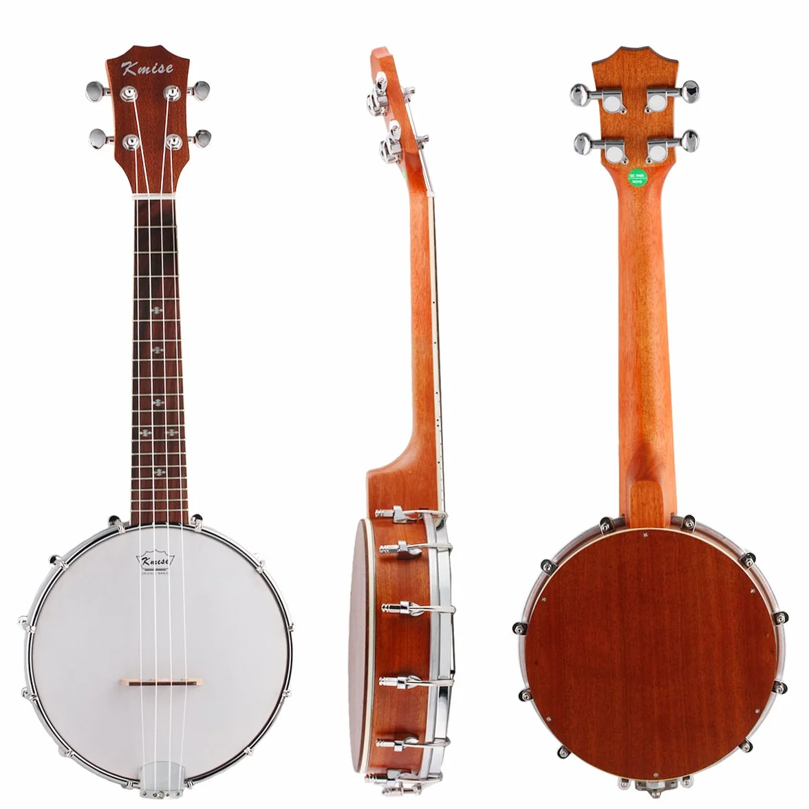 Kmise. Banjo ukelele de 4 cuerdas para concierto, tamaño de 58,4 cm, madera de sapele.