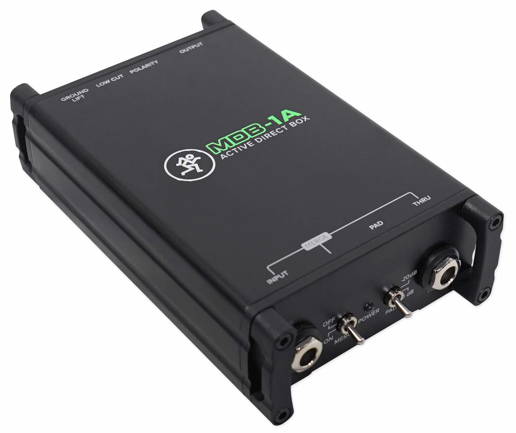 MACKIE MDB-1A caja de inyección directa (DI) activa con corte de graves, polaridad, Ground Lift, atenuador de -20 dB y Merge