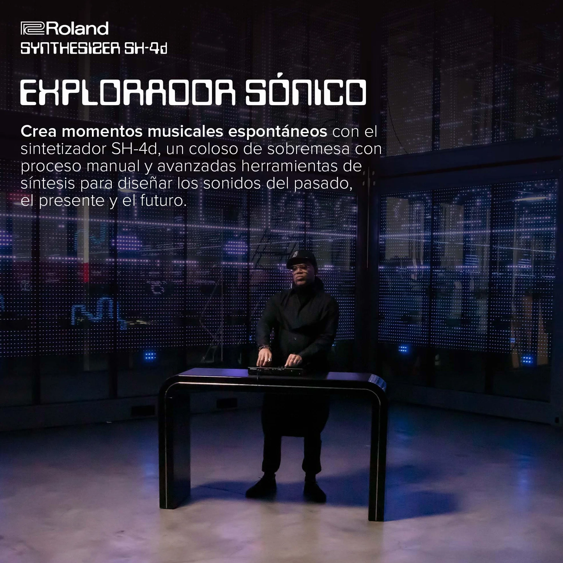 Roland SH-4d Sintetizador de sobremesa compacto | 11 modelos de OSC | Herramientas profesionales de diseño sonoro | Perfecto para estudio y directo | Proceso manual