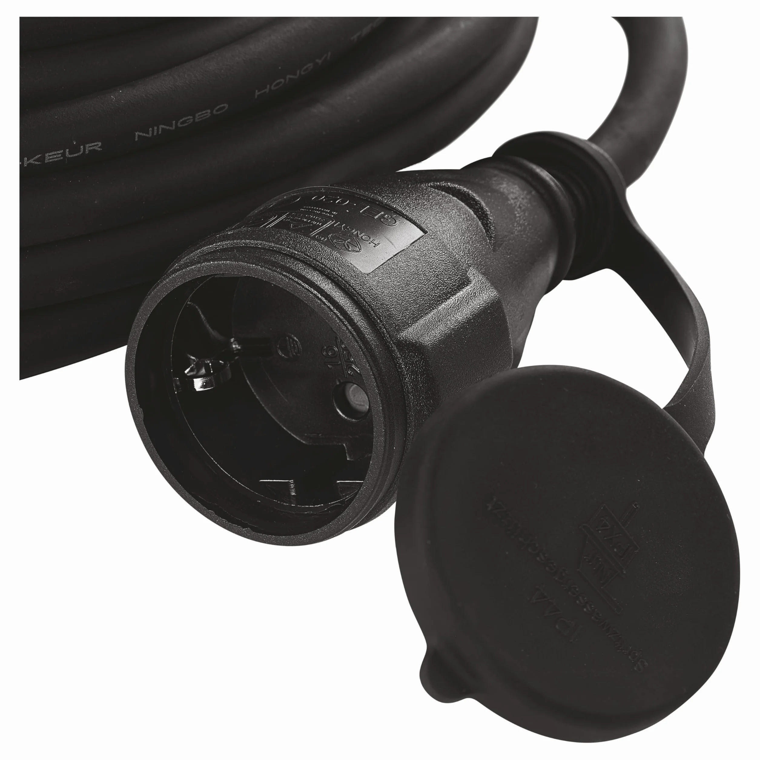 EMOS Przedłużacz IP44 5m Schuko 230V 16A 3680W H07RN-F3G 1.5mm² Czarny