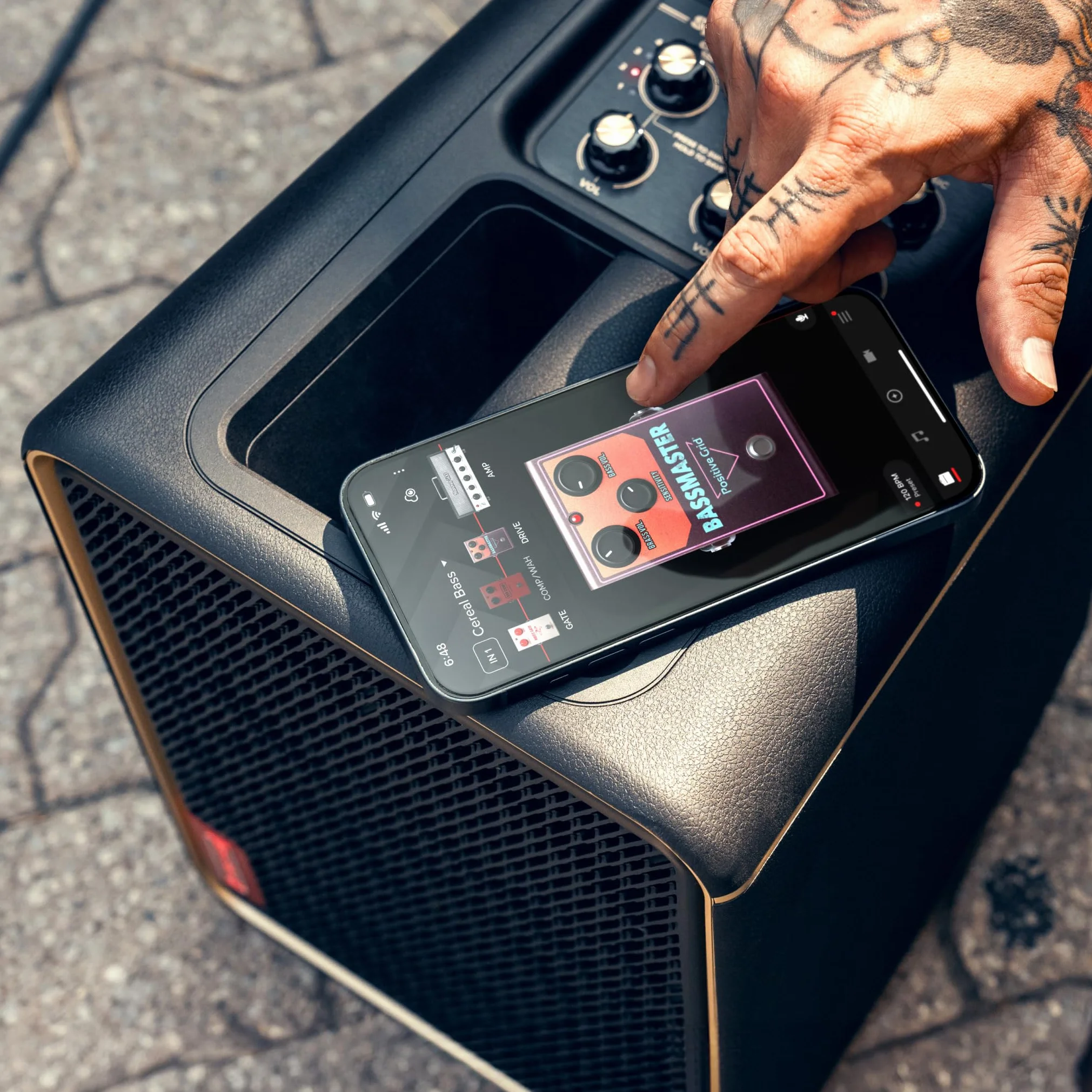 Positive Grid Spark Edge - Amplificador Inteligente portátil de 65W, 4 Canales y Sistema PA con Looper Integrado, Funciones IA y App para Guitarra eléctrica, acústica, bajo, Voces, teclados y más