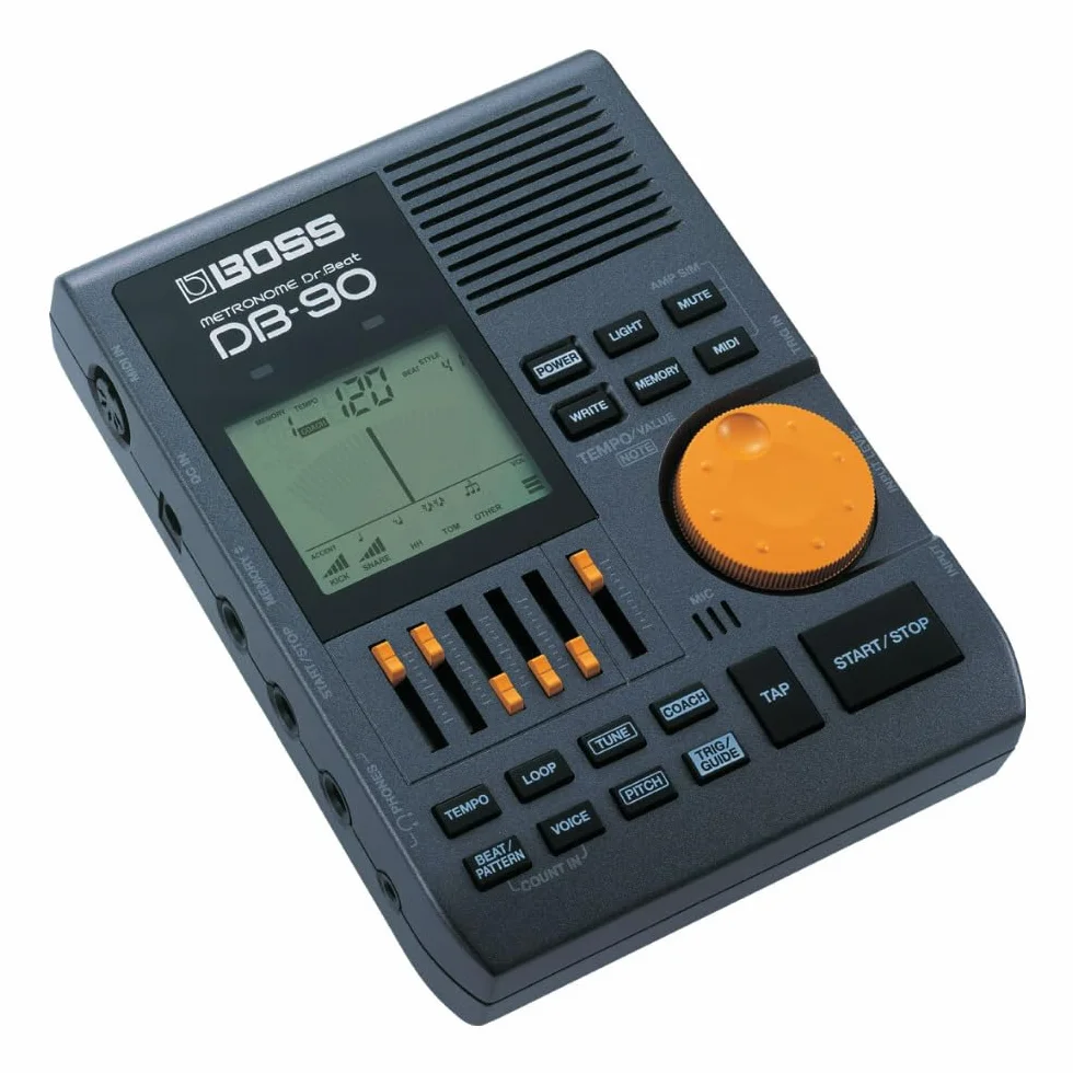 Metrónomo digital BOSS DB-90 — 4 sonidos de metrónomo y entrada MIDI