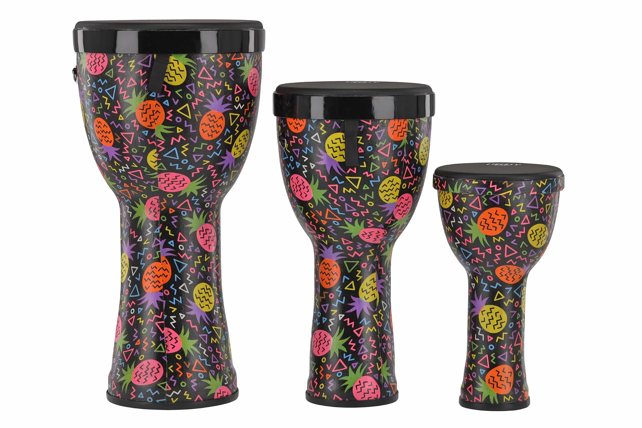 GEWA Liberty Djembé Nestable - Conjunto compuesto por: 8", 10", 12" - Patrón: Pineapple