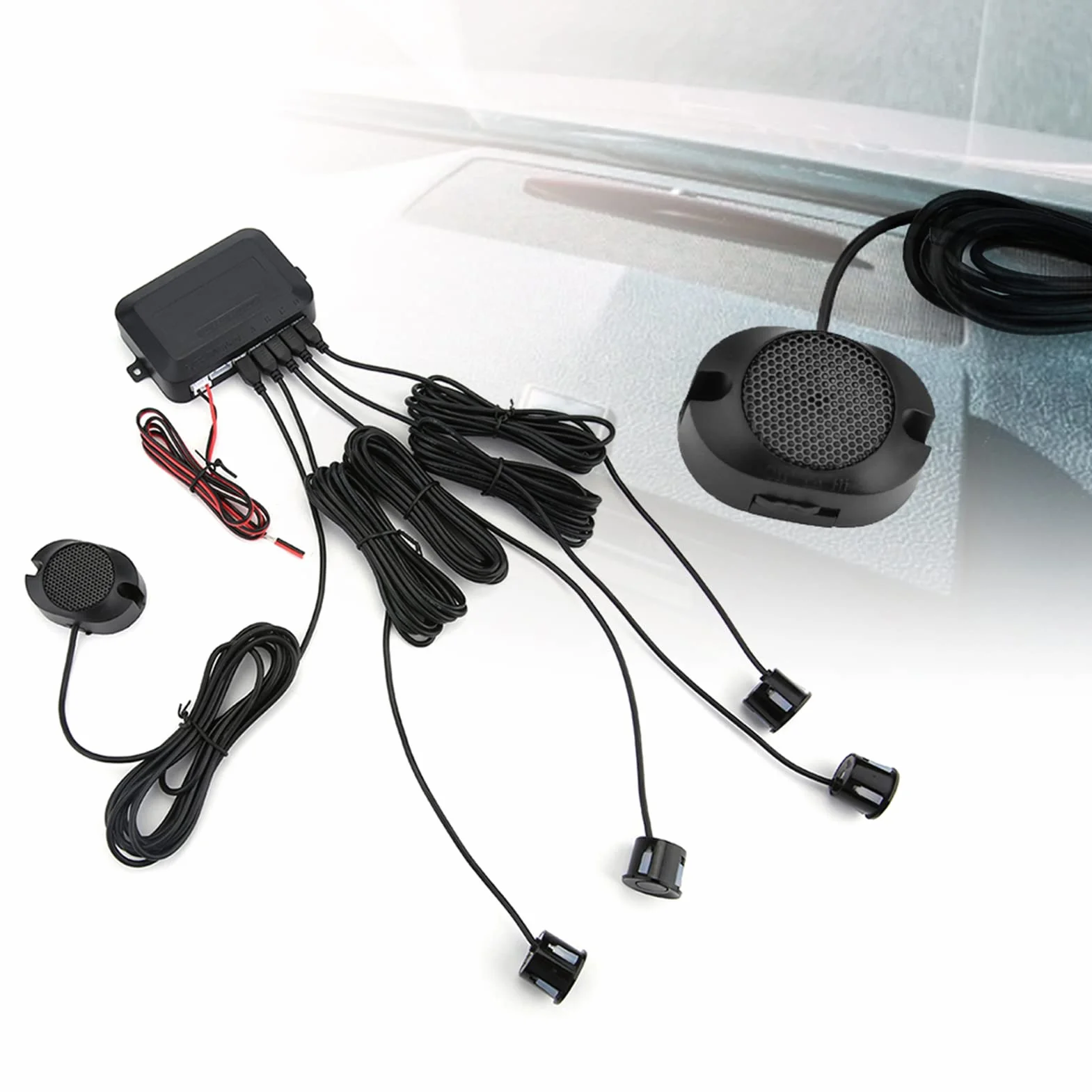 Sensor de marcha atrás para coche, sensor de aparcamiento para coche, kit de radar de marcha atrás, sensor de aparcamiento de reserva de marcha atrás automática, sistema de radar, indicador de sonido