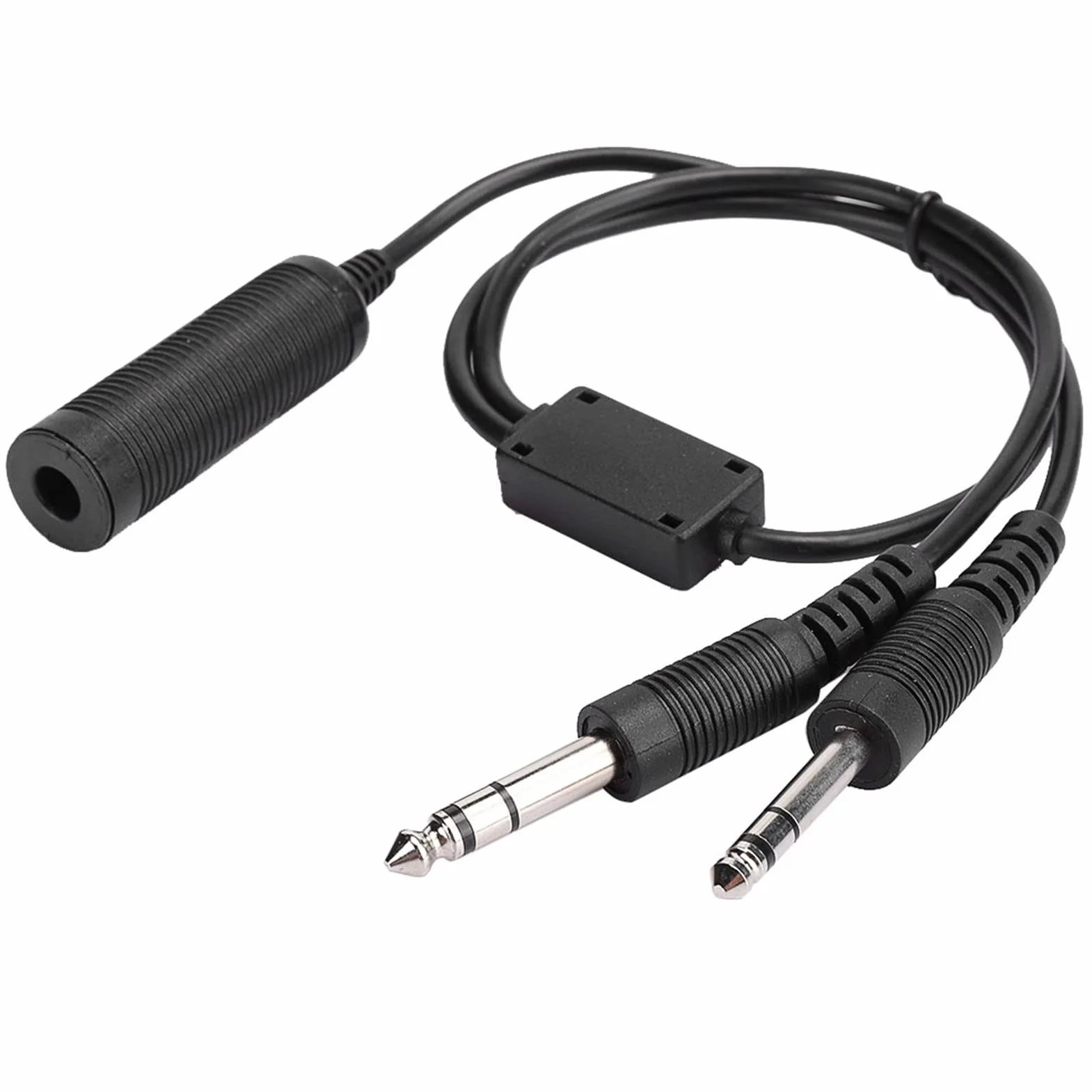 Helicóptero U174 a Dual GA Twin Plug Adaptador para A20 Auricular Avión David Clark Cable Avión Radio Piloto Militar 18253g Adaptador Suministros Adaptador