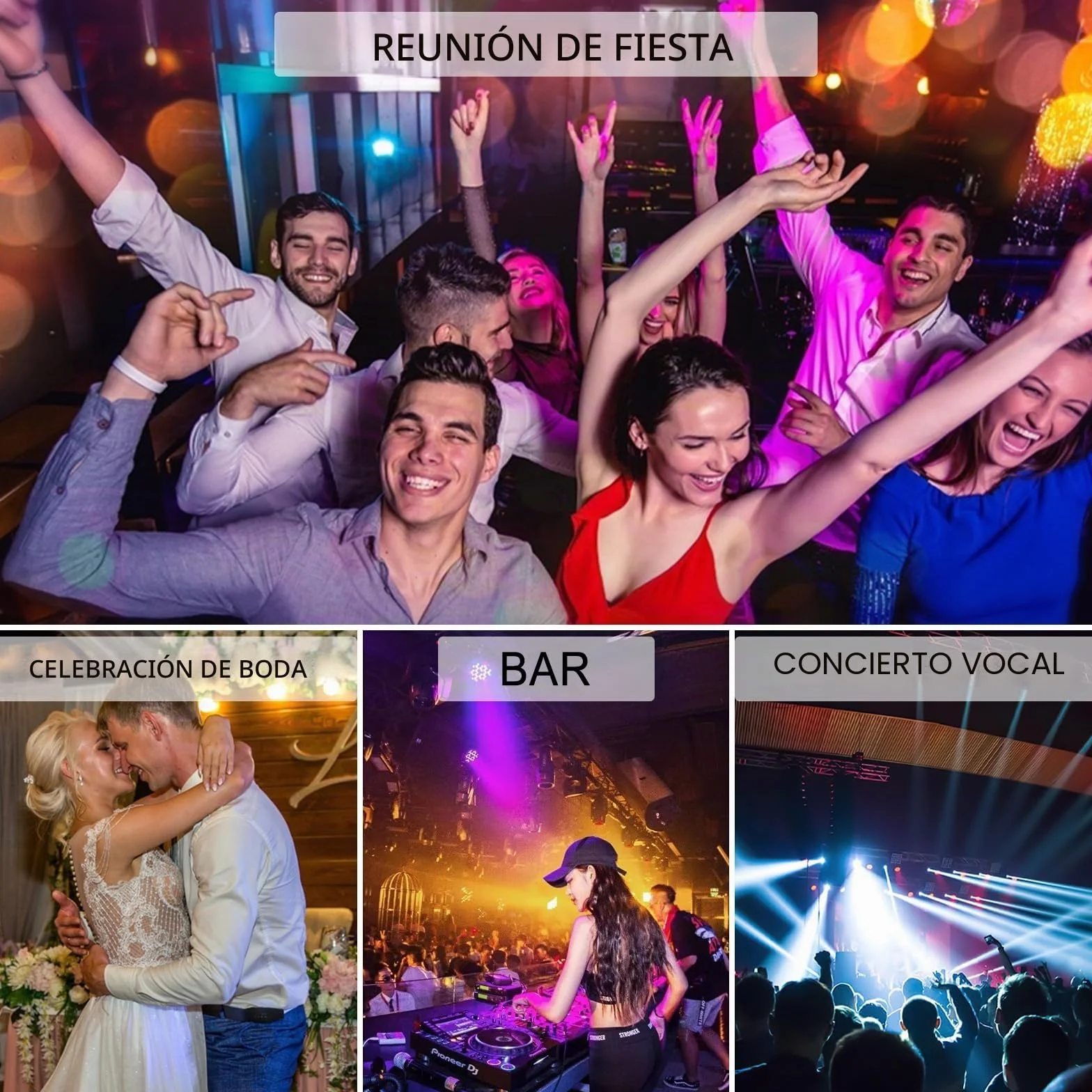 270Led Mini Luz Estroboscopica Discoteca, Luces Estroboscópicas Blanco Discoteca Luz Flash de Discoteca para Casa, Flash Discoteca Luz Estroboscópica Luz Parpadeante Usar con Liquido Maquina de Humo