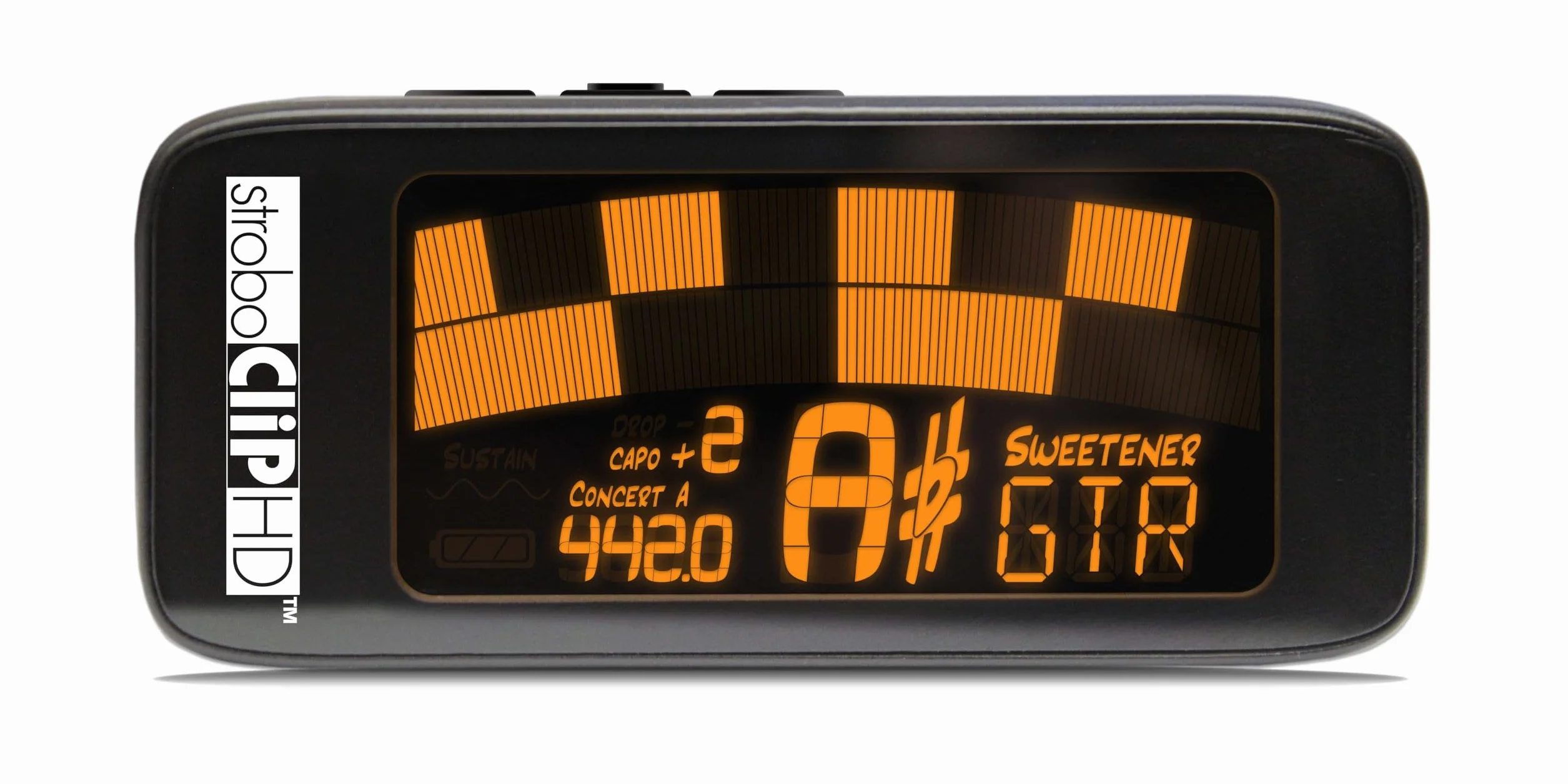 Peterson StroboClip HD Clip-On Tuner | Guitarra, bajo, violín, ukelele, arpa, latón, viento de madera, orquestal