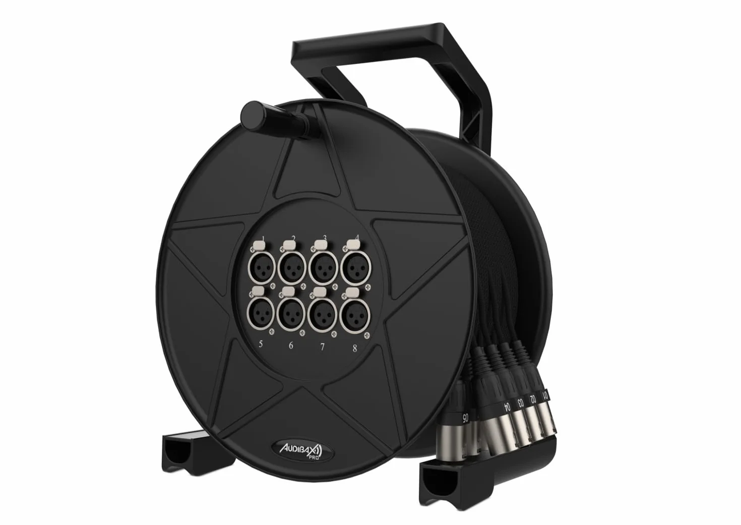 Audibax Pro MC XLR 8815 Drum Pro Carrete Escenario 15 Metros 8 XLR Macho