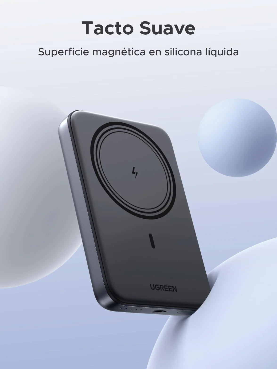 UGREEN Zapix Power Bank Inalámbrico Magnético 10000mAh Carga Rápida USB C 20W PD QC 3.0 Compatible iPhone 17 Pro MAX Air 16 15 14 13 12 Mini Plus Pro MAX