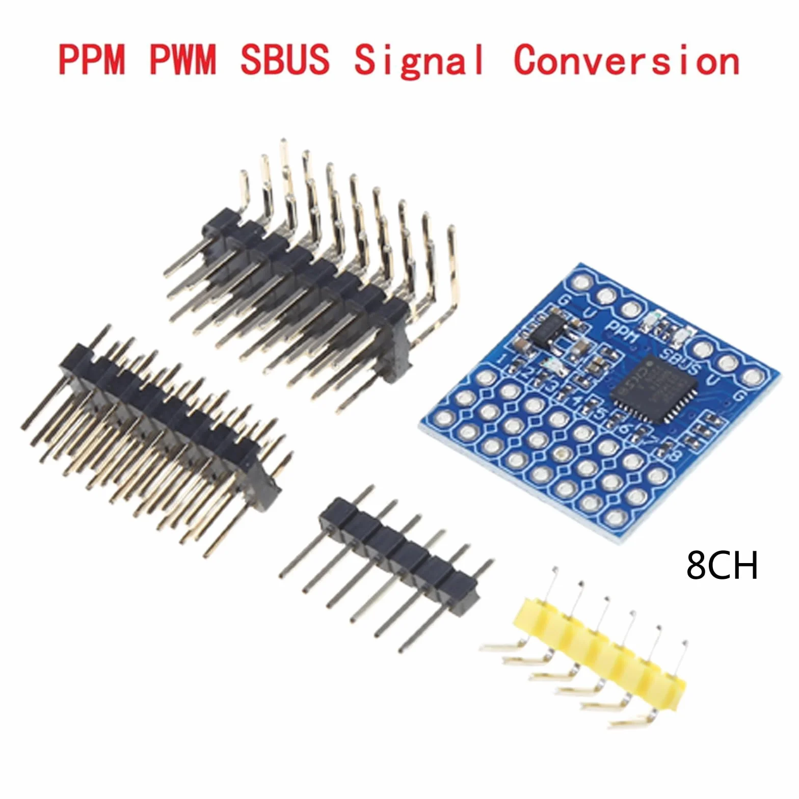 SBUS PPM PWM - Módulo de conversión mini adaptador receptor para descodificación serie SBUS/PPM para convertidores de drones