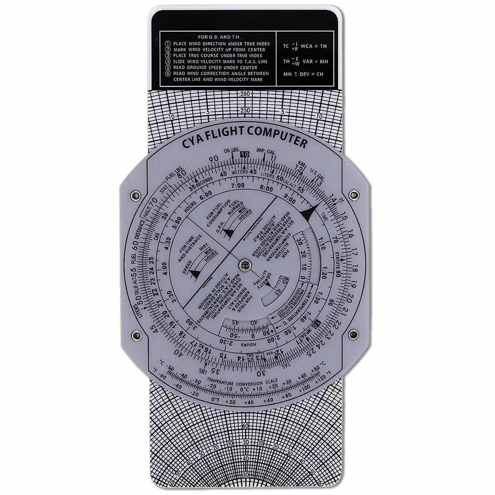 Ordenador de vuelo E6B Plotter aviación Regla cálculo circular Entrenamiento pilotos