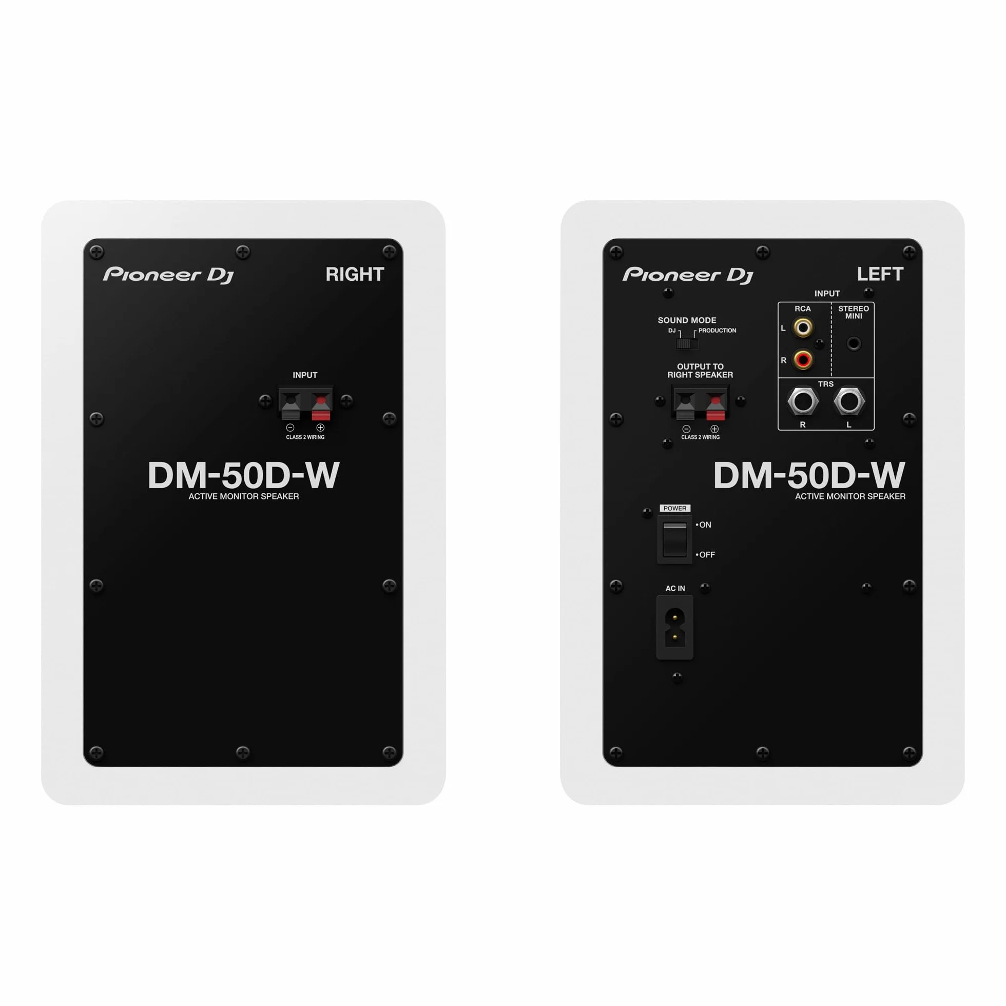 Pioneer DJ DM-50D Altavoz de Monitor Activo de 5 Pulgadas - Blanco