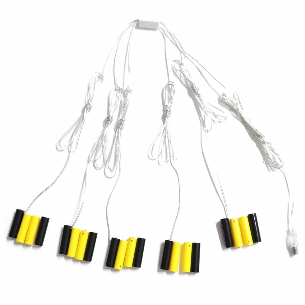 Eliminadores de pilas AAA virtuales Alimentados por USB para , luces LED y decoraciones de reemplazo 5 en 1.