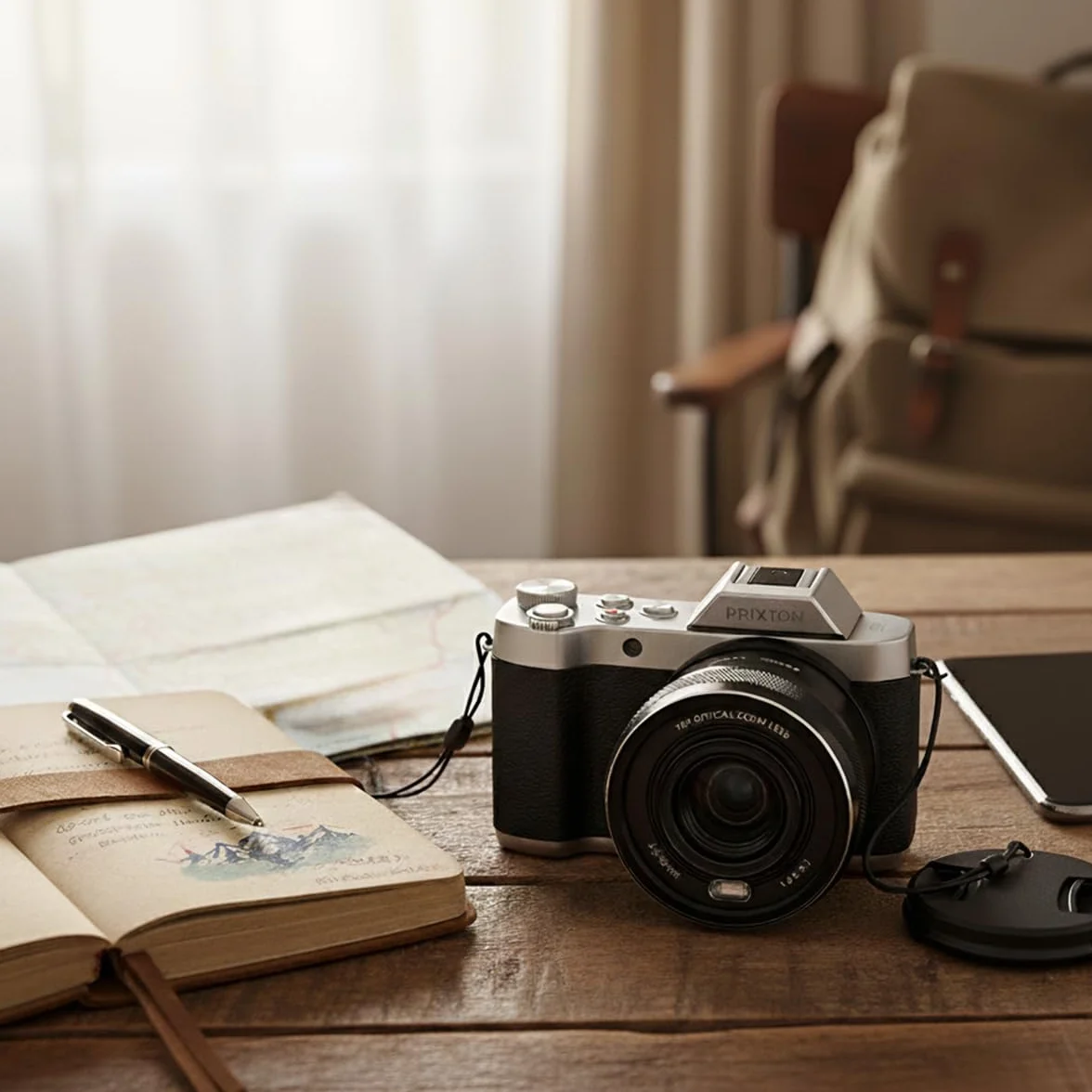 PRIXTON Cámara Digital Nomad DC950 4K 64MP WiFi Estabilización EIS Anti-Shake Zoom Óptico 10X 85 Minutos SD 256GB Reacondicionado