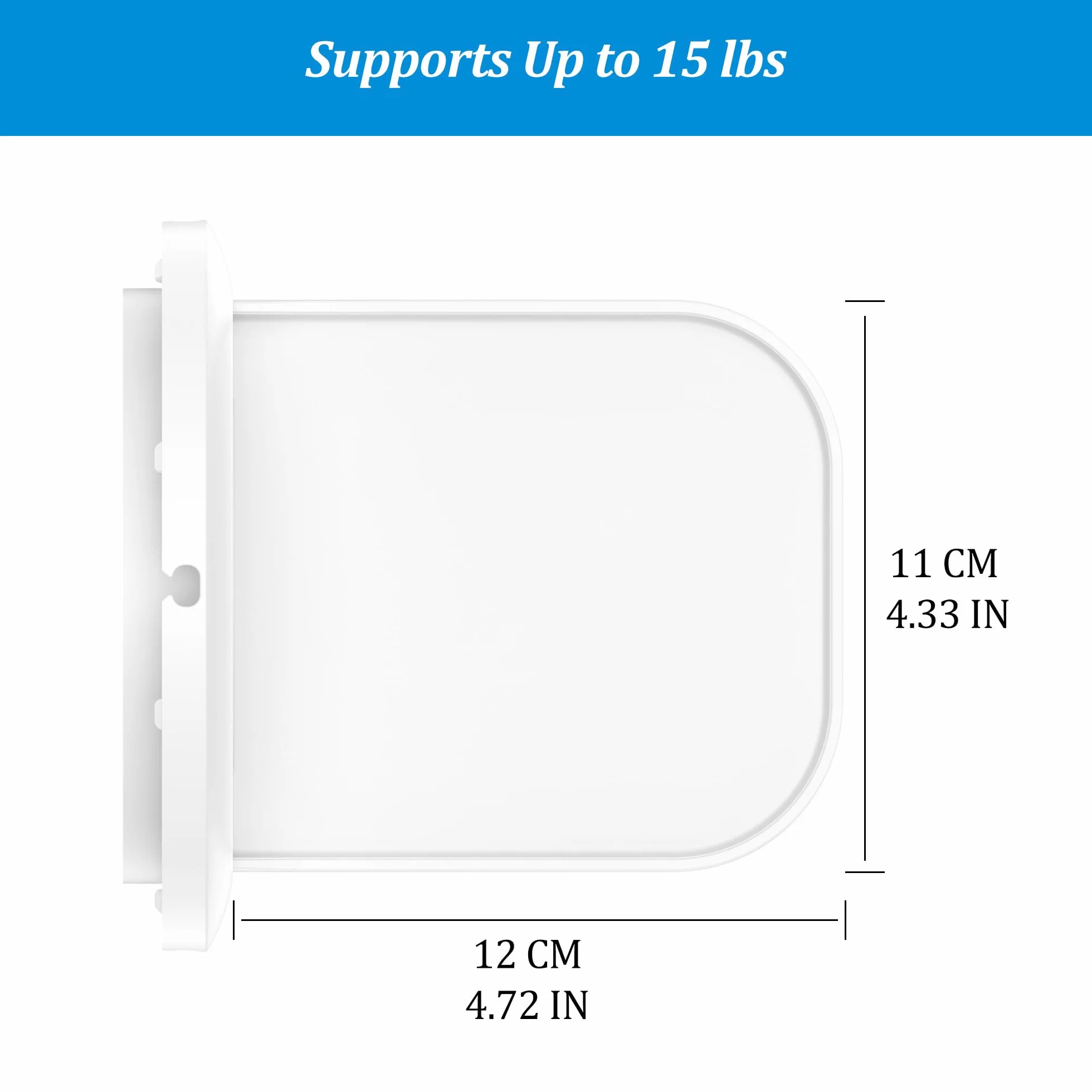 PlusAcc Soporte de Pared para Show 8 (última generación 2025) & Show 11 y Nest WiFi - Solución Que Ahorra Espacio para Todos los Altavoces de hasta 7 kg (Blanco, Lote de 1)