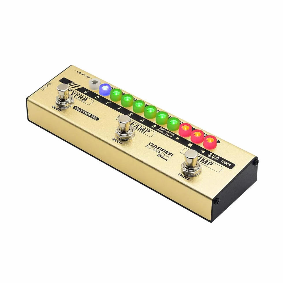 Valeton Dapper Acústica Mini guitarra electroacústica DI Preamplificador analógico Pedal multiefectos
