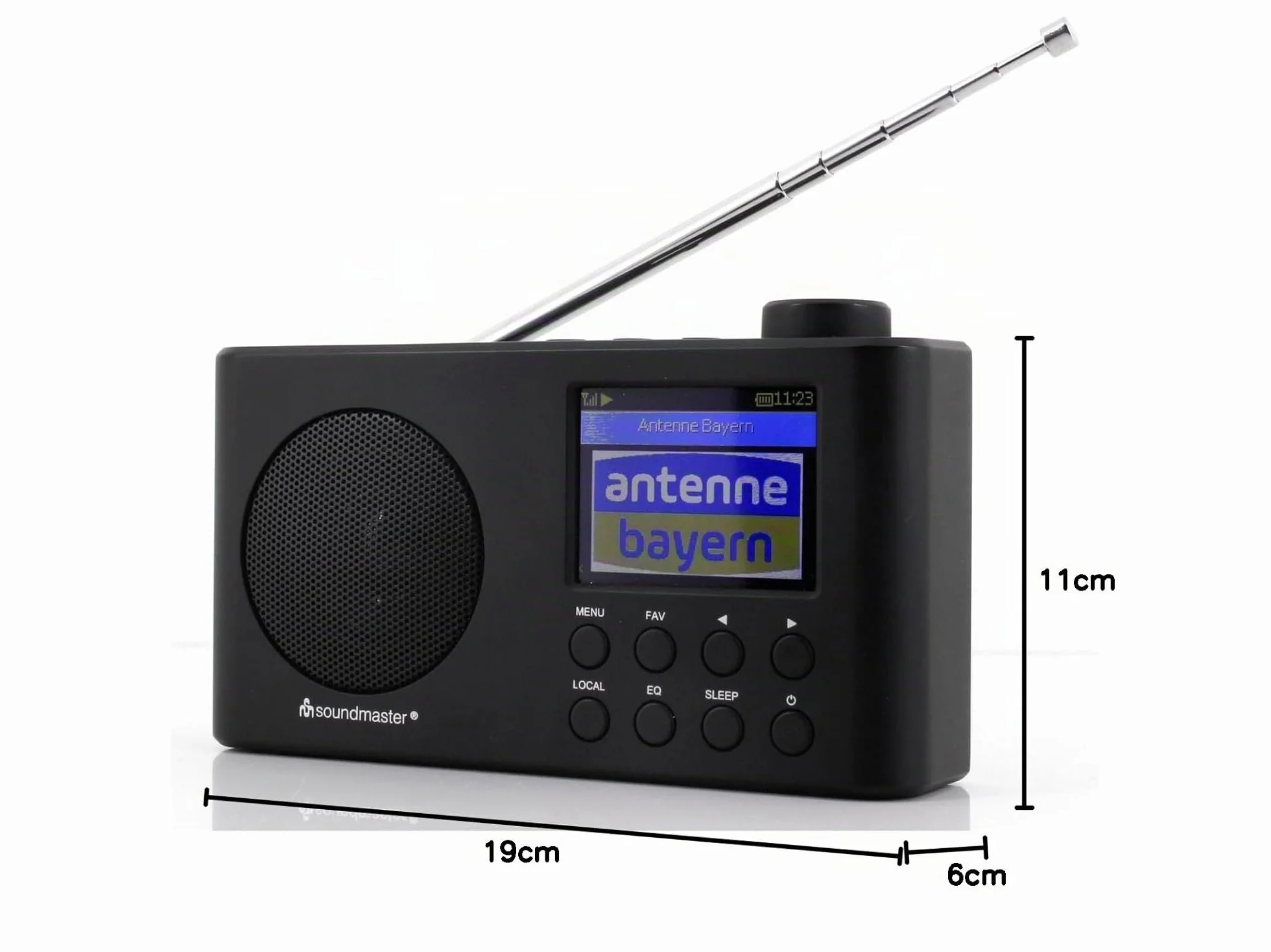 Soundmaster IR6500SW - Radio Portatil con WLAN, Radio FM - RDS, Radio Dab Plus, Recepción Bluetooth, Reproductor de Red UPnP, 150 Memorias, Ecualizador, CA/Batería Recargable, Toma de Carga USB-C