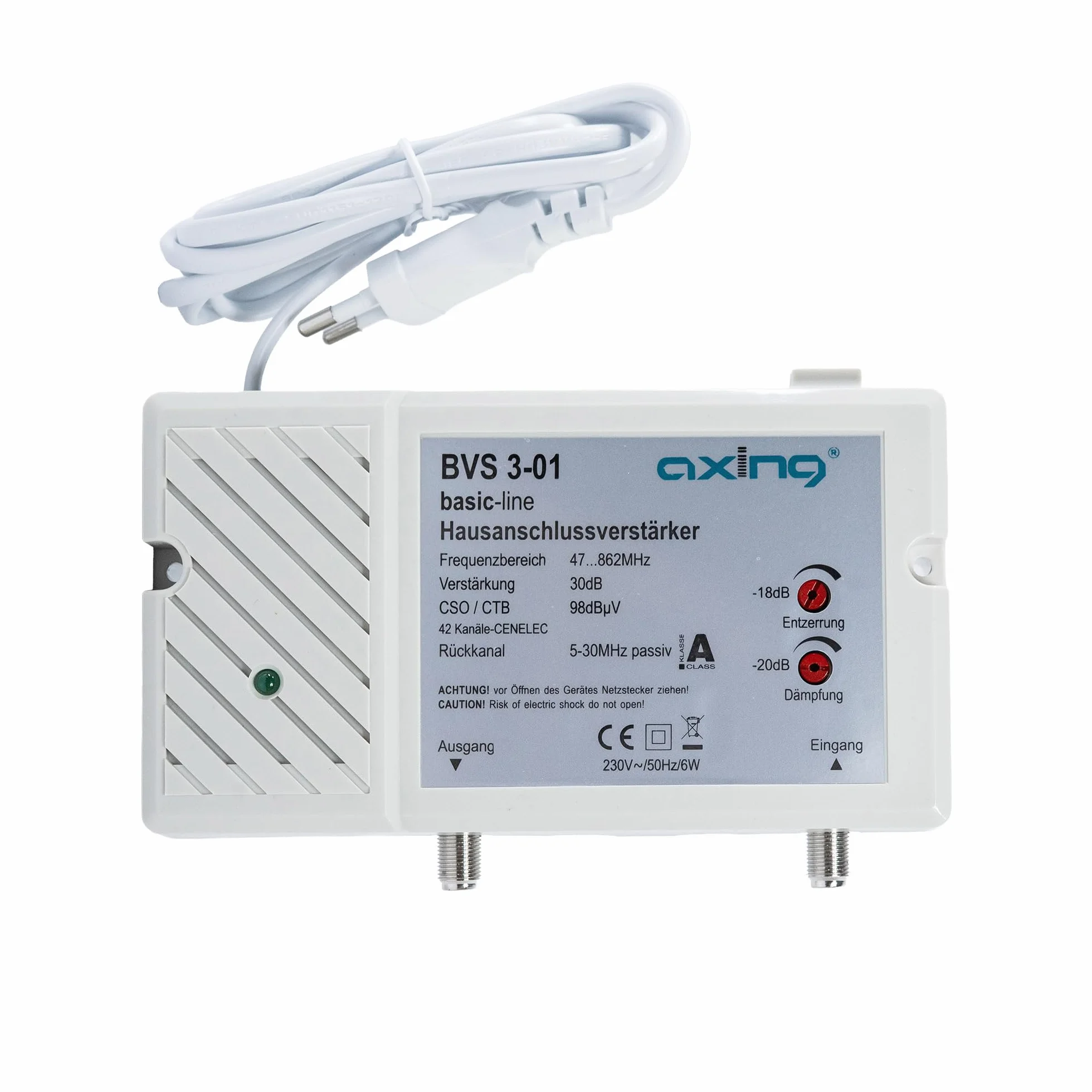 AXING - Amplificador de distribución, 30 dB de ganancia
