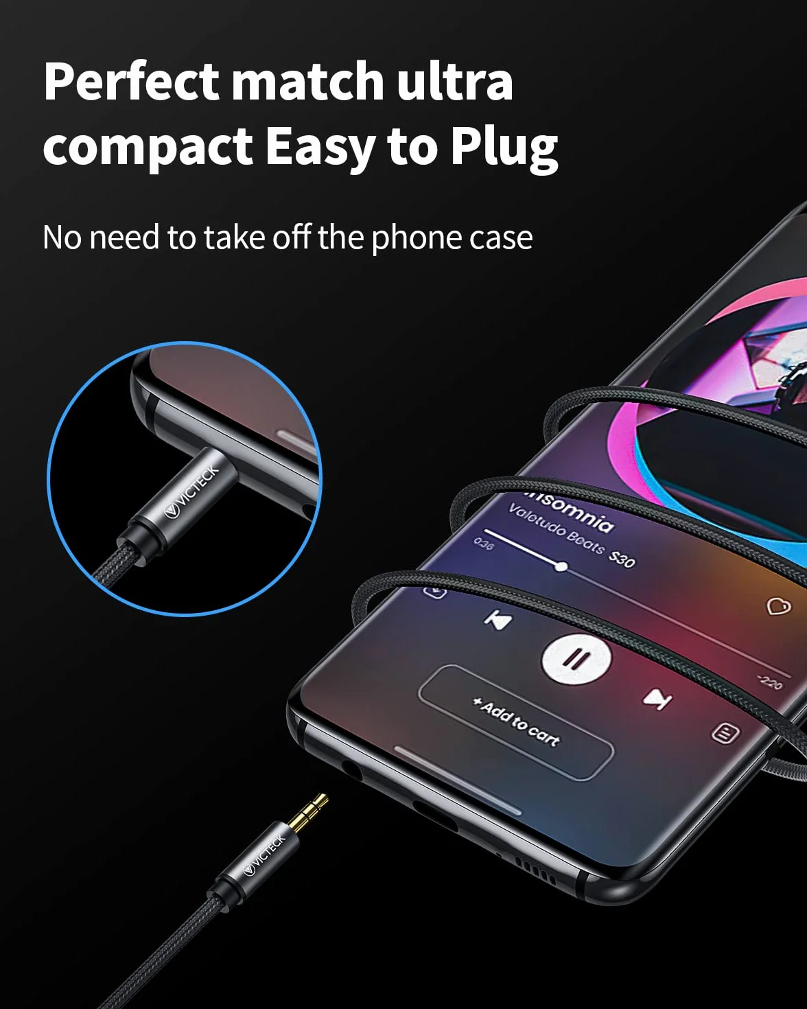 Cable Audio alargador extensión 5M, Nylon Trenzado Jack Audio Estéreo 3,5 mm Macho a Hembra Compatible with Coche Altavoces Auriculares iPhone iPad iPod Samsung MP3 Player (5M)