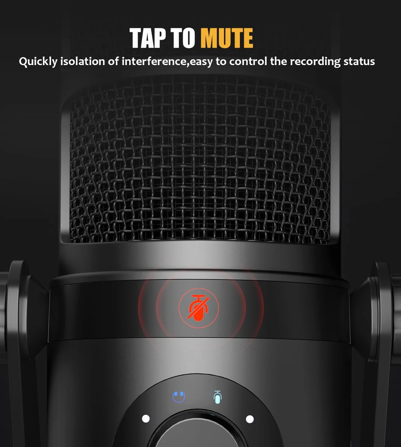 MAONO Micrófono dinámico USB XLR para Podcast, PC, Radiodifusión, Grabación, Streaming y Juegos con Software, EQ, Tap-to-Mute, Control de Ganancia y Volumen