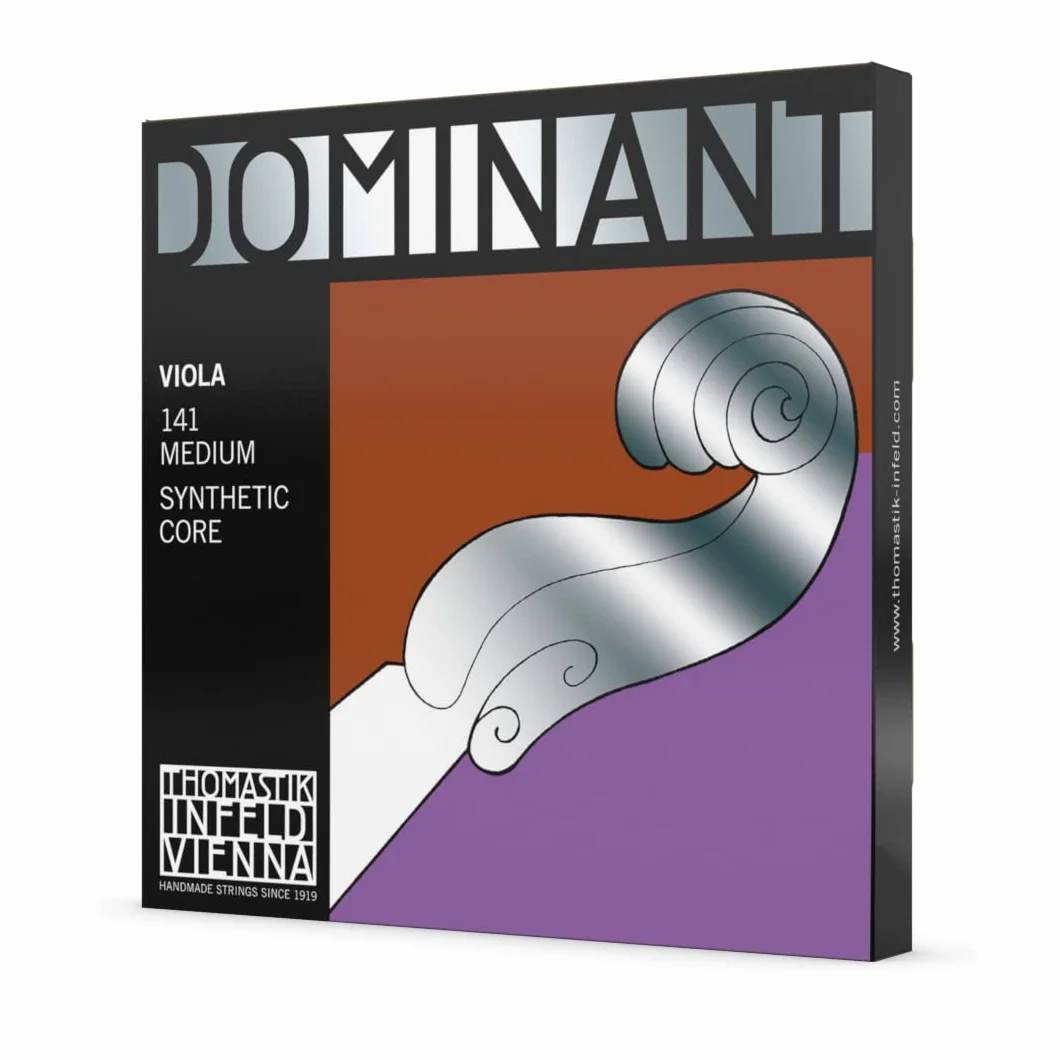 Thomastik-Infeld - Dominant 141 - Juego de 4 cuerdas - Viola - D Alu 4/4 - Medio - Tensión 20,7kg/45,6lbs