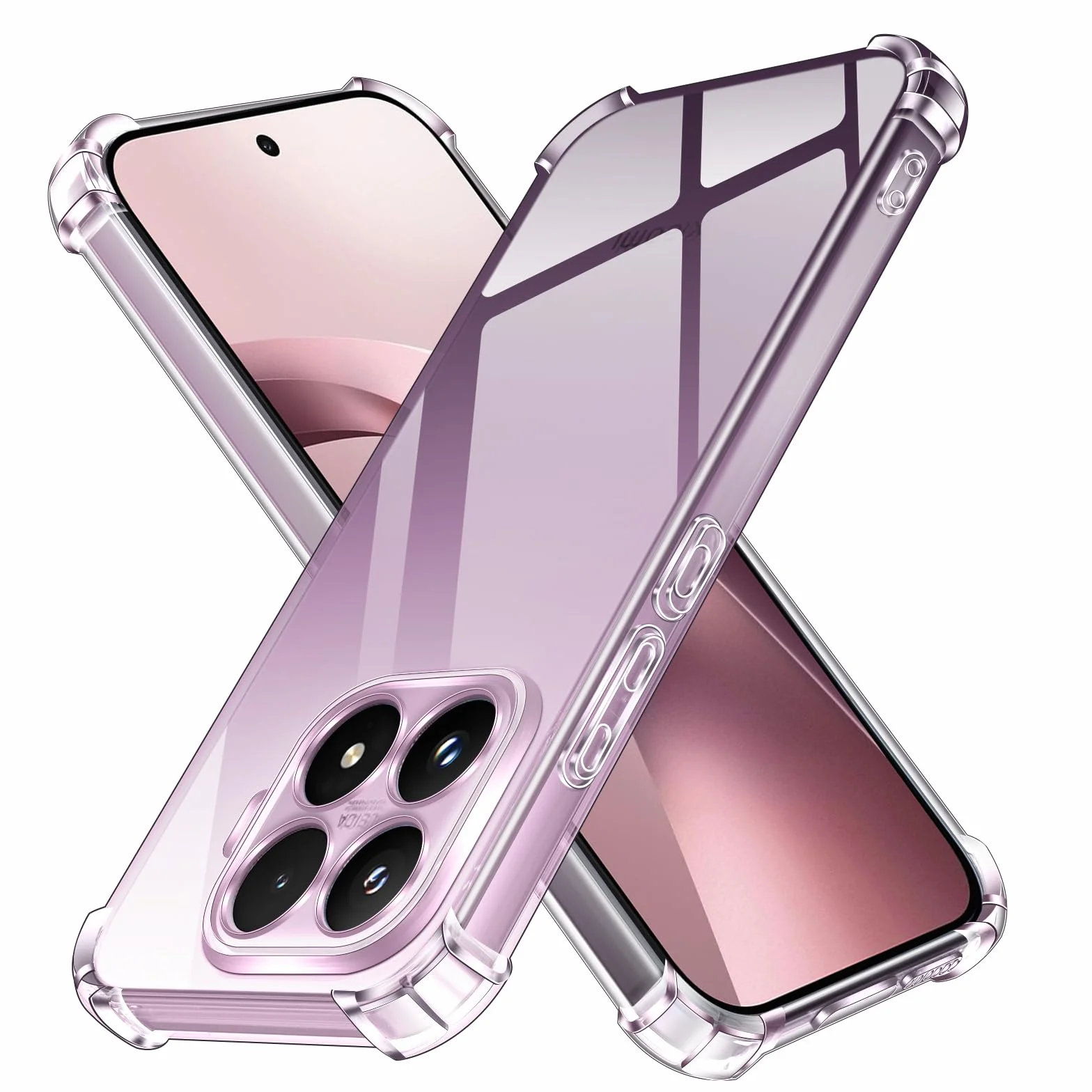 ivoler Funda HD Clara para Xiaomi 17T 5G, Carcasa Protectora Antigolpes Antiarañazos Transparente con Cojín Esquina Parachoques, Suave TPU Silicona Caso Delgada Bumper Case