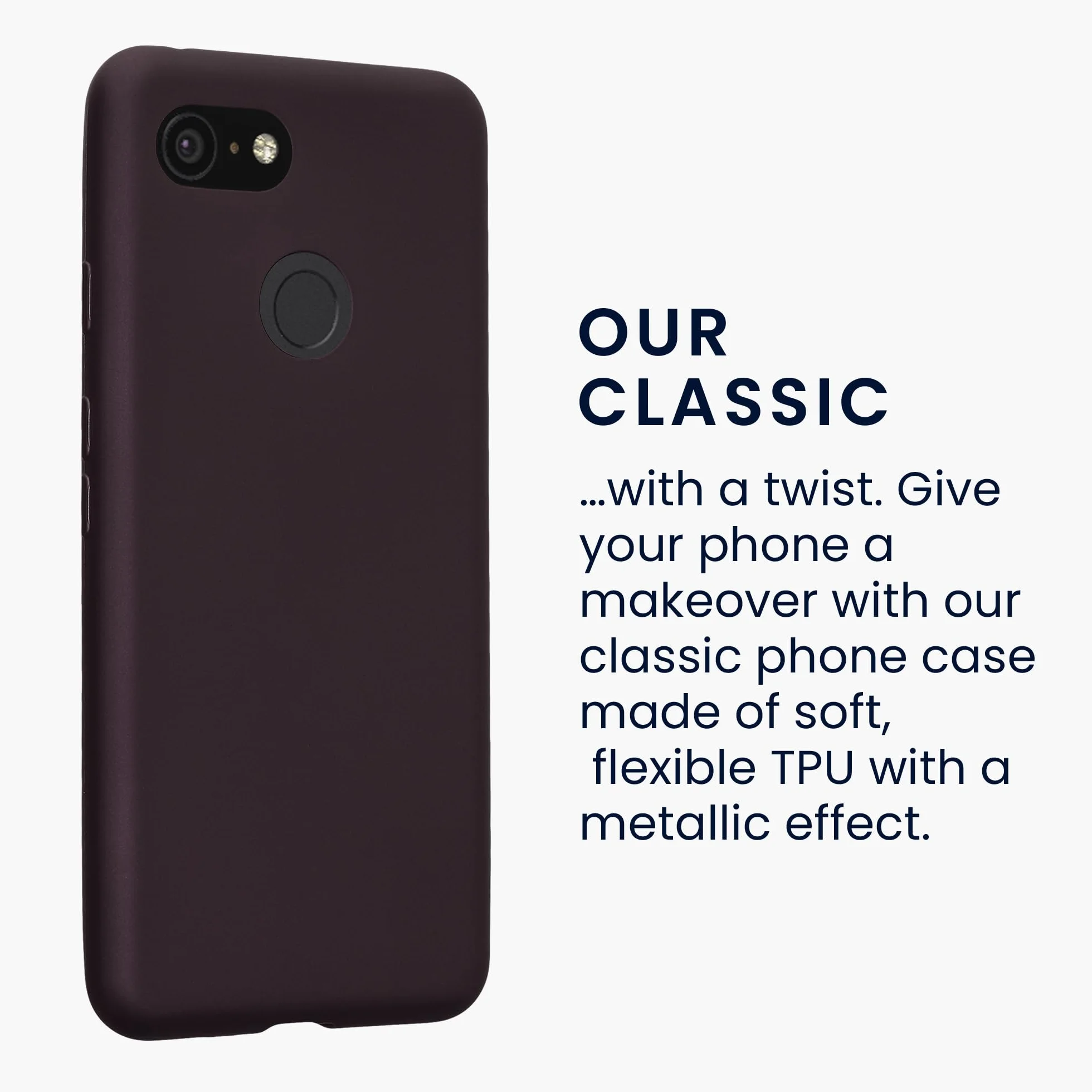 kwmobile Funda Google Pixel 3 Case TPU Silicona Ultrafino Antigolpes Carga inalámbrica Frambuesa metálico