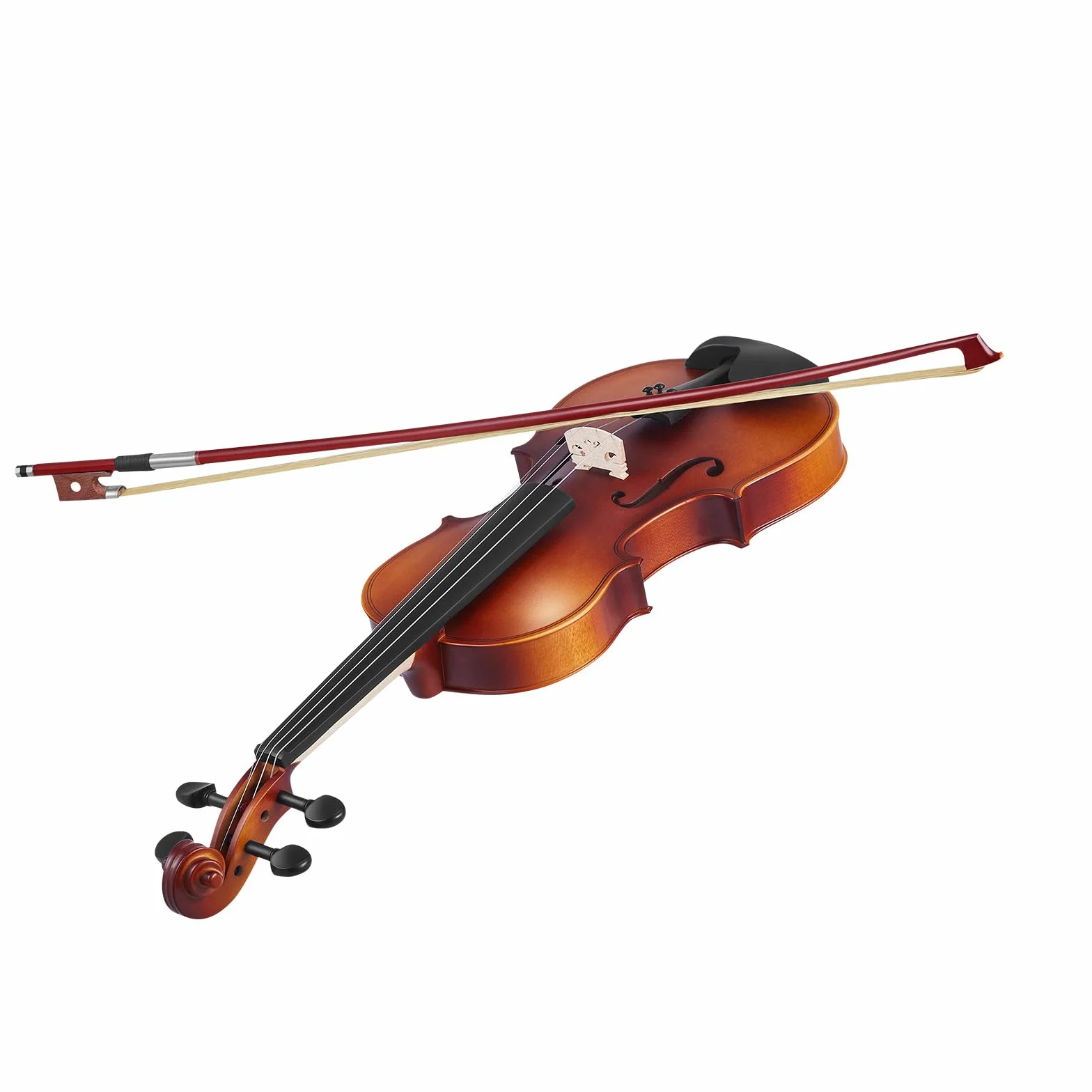 VEVOR Violín de 355 mm de Tamaño Completo, Kit de Violín con Estuche Rígido, Resina, Arco, Hombrera, Puente, Afinador y Cuerdas Adicionales, Instrumento Musical Profesional para Estudiantes, Marrón