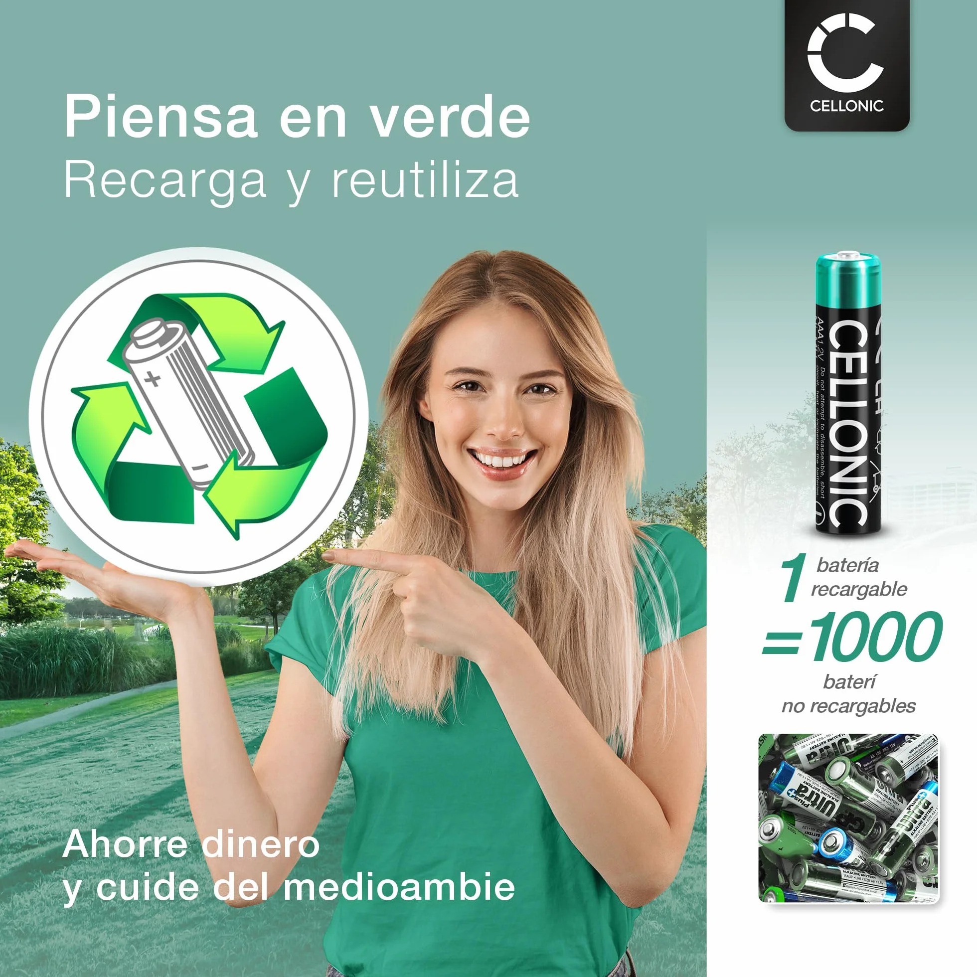 CELLONIC 4X Batería para Teléfono inalámbrico Compatible con Siemens Gigaset CL660HX, E290, A415 - (1000mAh, 1.2V)