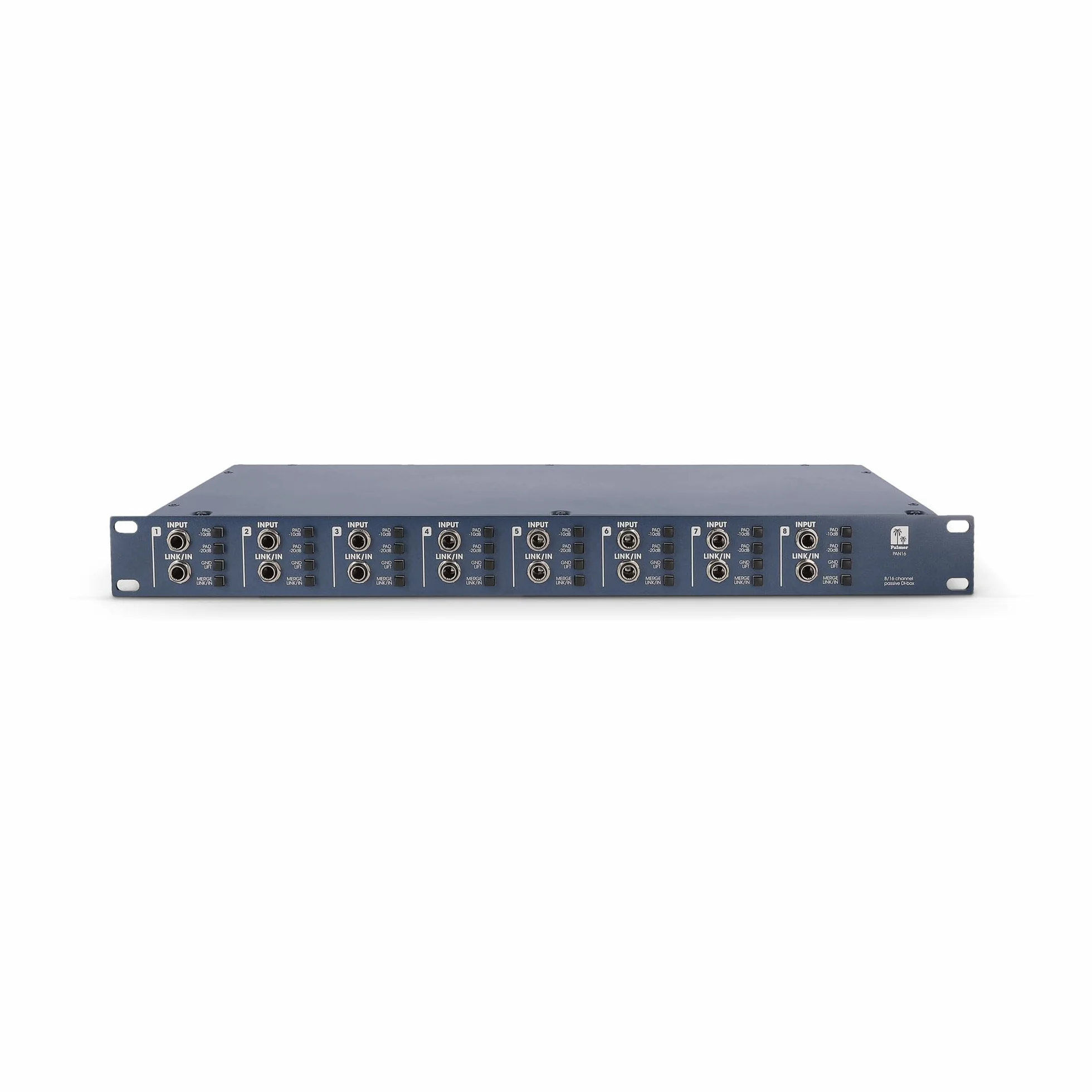 Palmer PAN 16 - Caja de Inyección Directa 19" 8 Canales pasivo