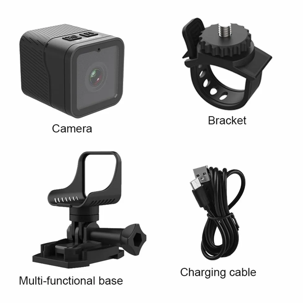 CáMara Deportiva WiFi HD 1080P con Punto de Acceso Mini CáMara PortáTil Impermeable Motocicleta Bicicleta Grabadora de ConduccióN Movimiento DV