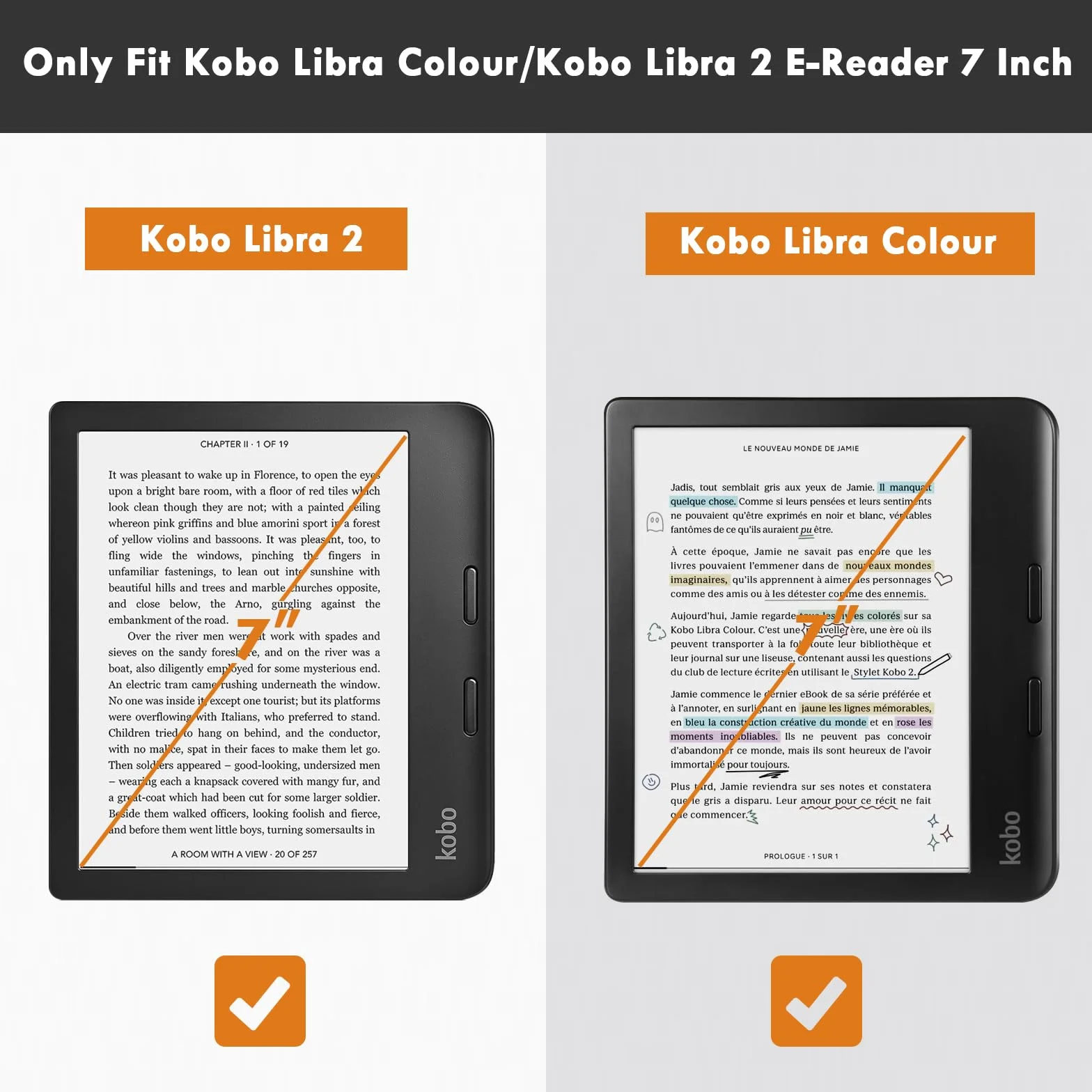 TiMOVO Protector de Pantalla PET para Kobo Libra Colour 7 inch 2024, Anti-reflejos, Mate