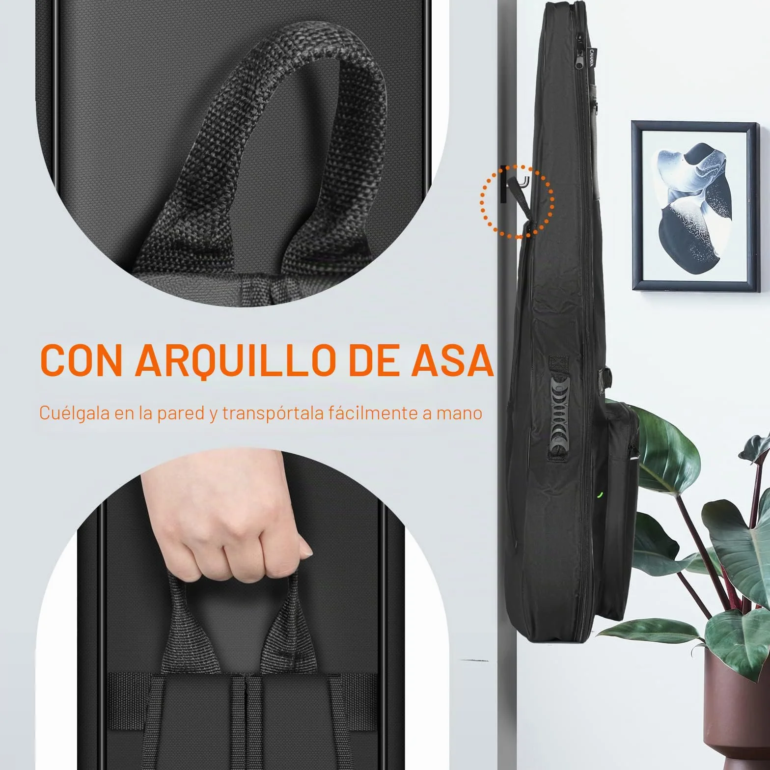 CAHAYA Funda para Guitarra Acústica 40 41 42 Pulgadas Versión Mejorada Premium 12mm Esponja Acolchada