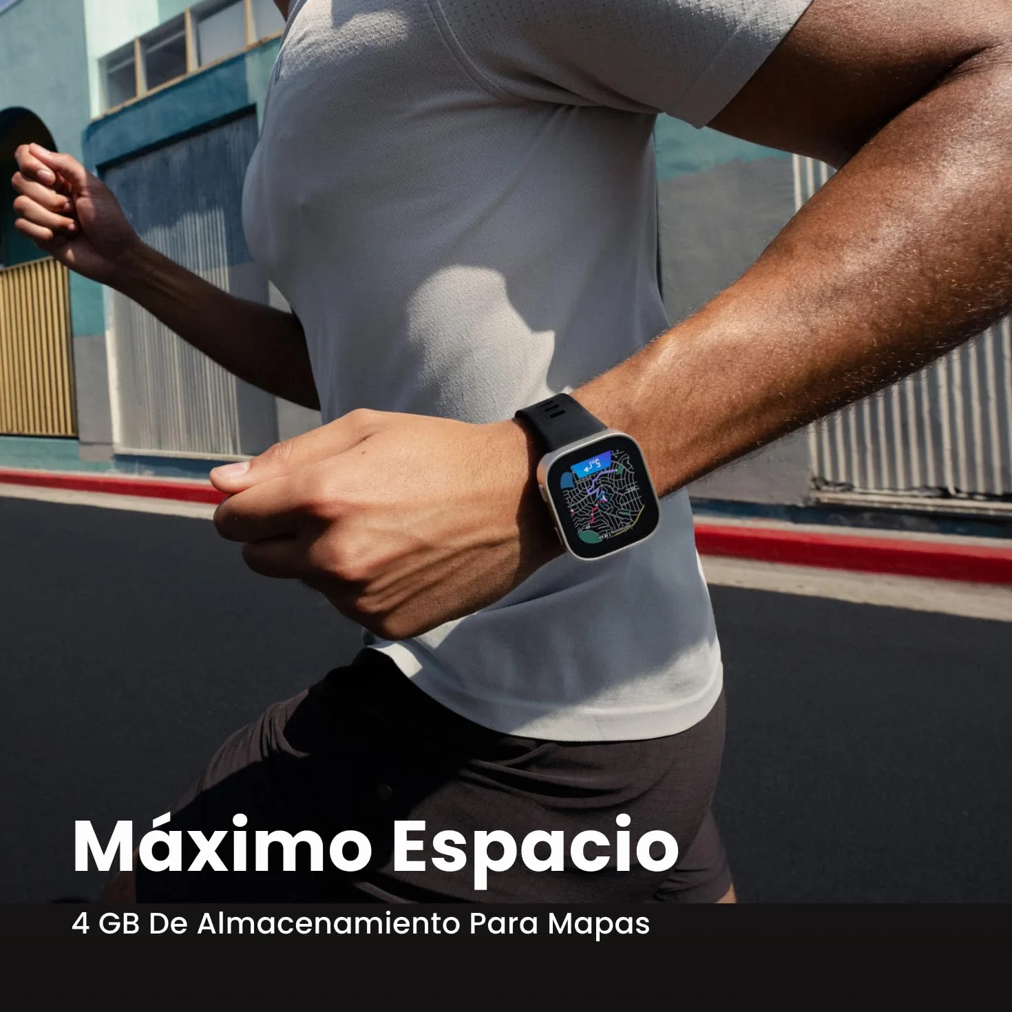 Amazfit Bip MAX 50 mm Smartwatch Reloj Inteligente, Pantalla AMOLED 2,07", hasta 20 Días, GPS & Mapas, 4 GB Almacenamiento, Entrenamiento Híbrido, 150+ Deportes, Modo HYROX, para Android y iPhone