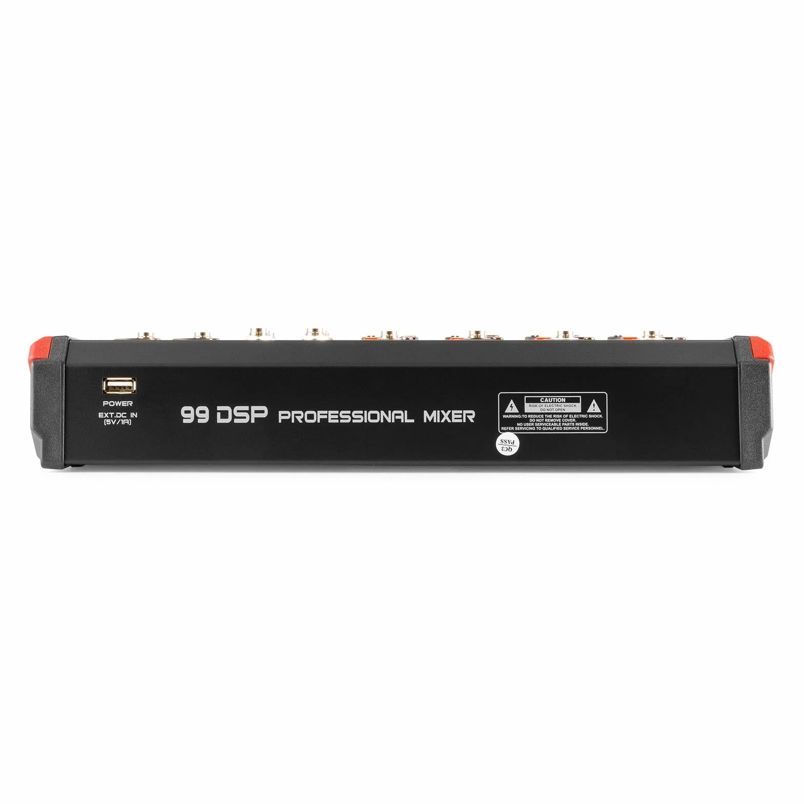 Vonyx VM-KG08 Consola de mezclas de 8 canales - Con Bluetooth, reproductor MP3, interfaz de audio USB, procesador de sonido, alimentación fantasma, pantalla LED, ideal para bares y locales pequeños