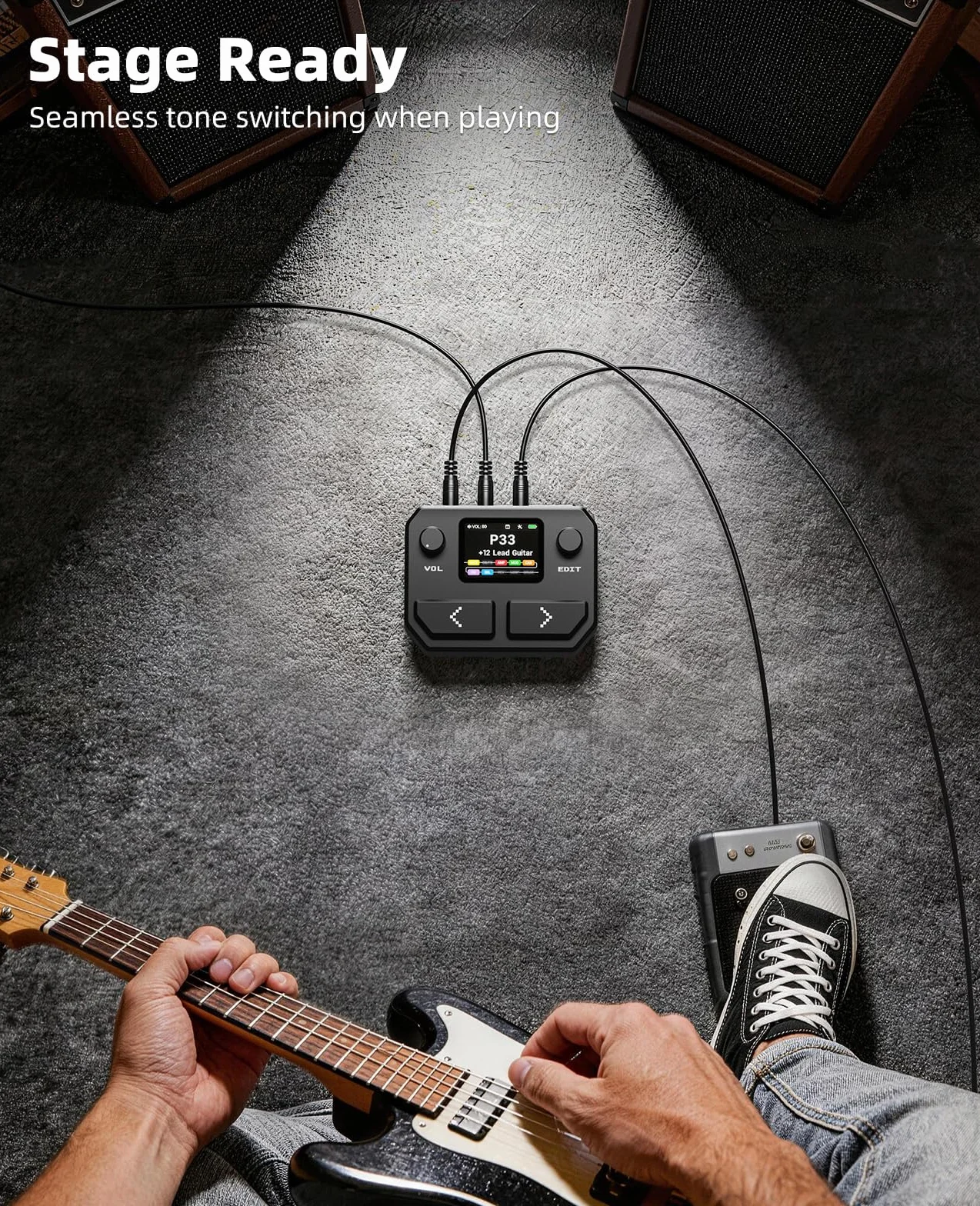 LEKATO Pedal Multiefectos Negro