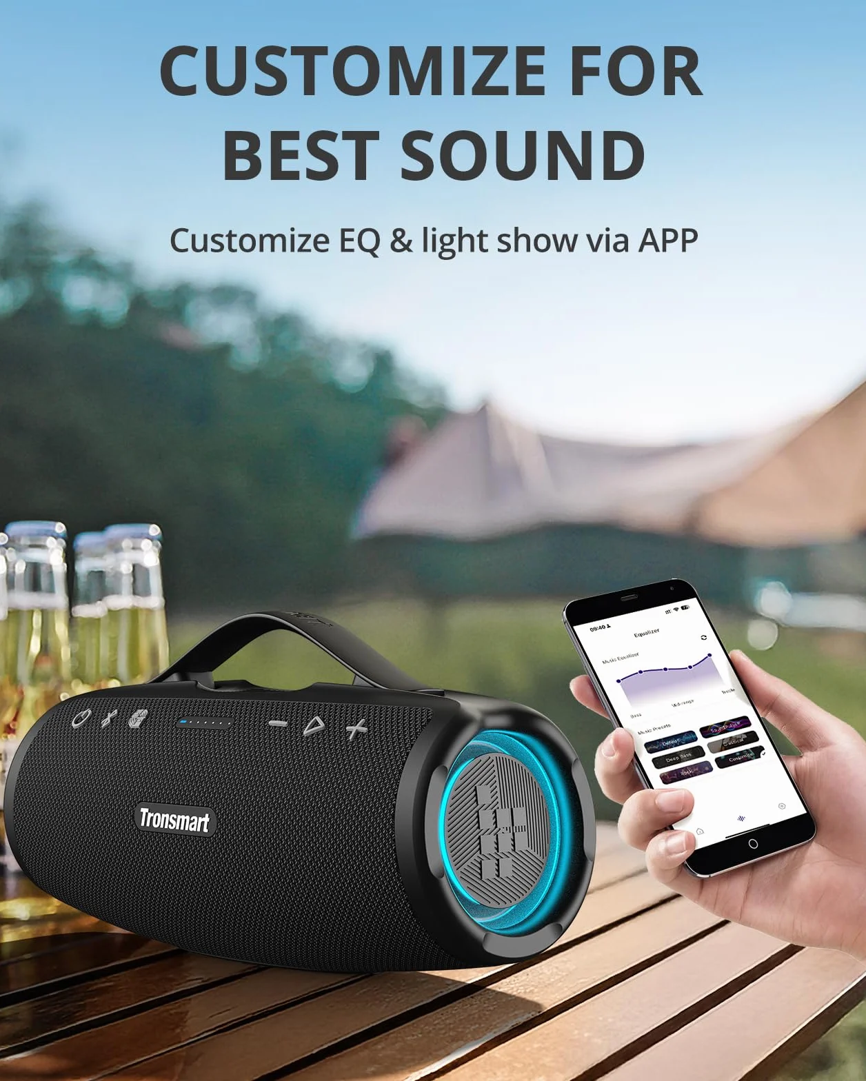 Tronsmart Mirtune S100 Altavoz Bluetooth 50W Portátil IPX7 20H Estéreo