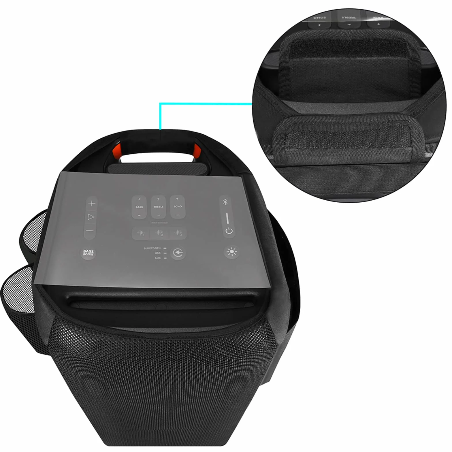 Estuche para JBL PartyBox 310 - Altavoz portátil para Fiestas, PartyBox 310 Accesorios Funda Protectora portátil Funda de Almacenamiento Suave para el Polvo (Negro)