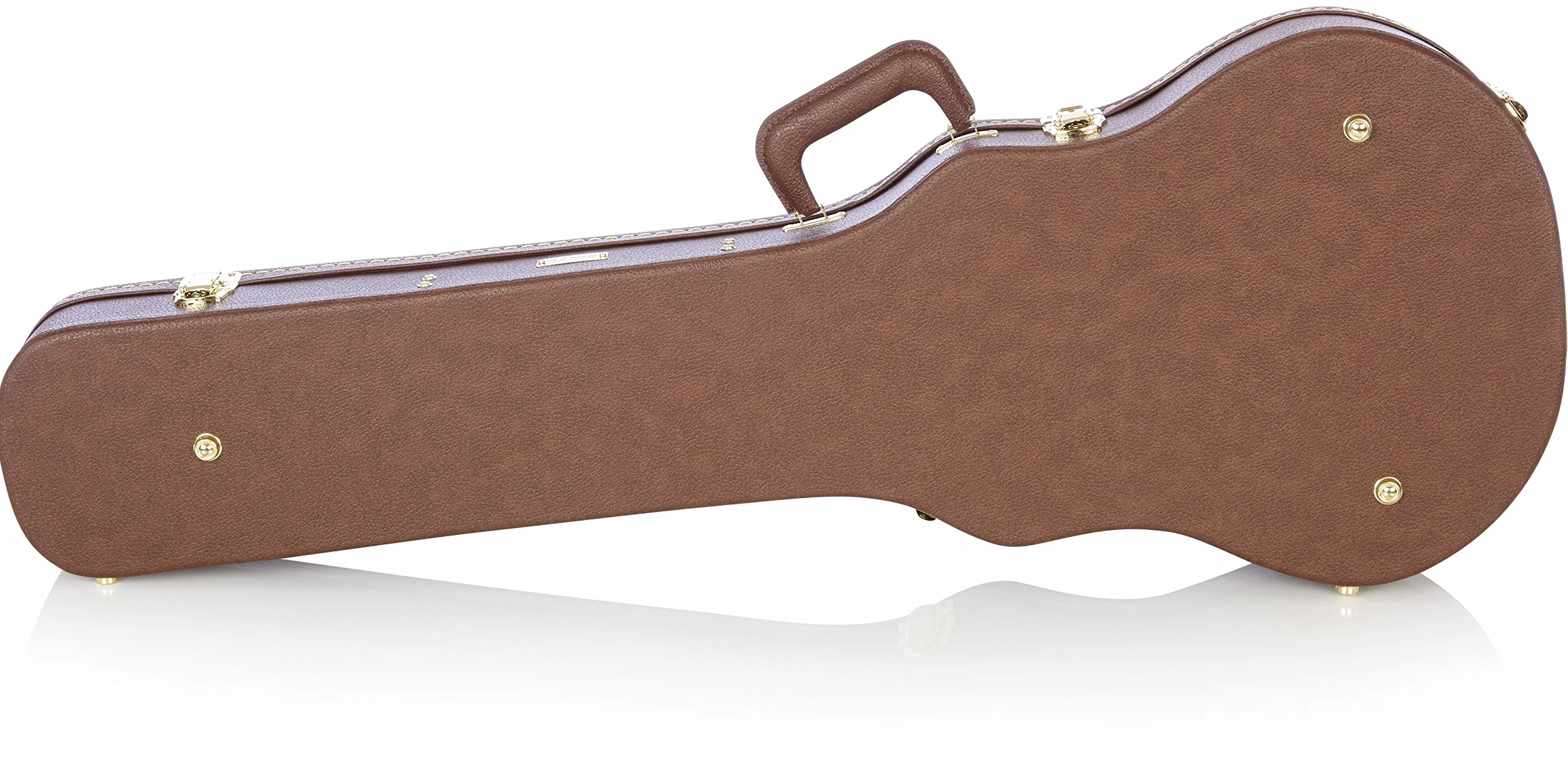 Gator Cases Estuche Deluxe de Madera para Guitarras Eléctricas Les Paul; Exterior Marrón (GW-LP-Brown)