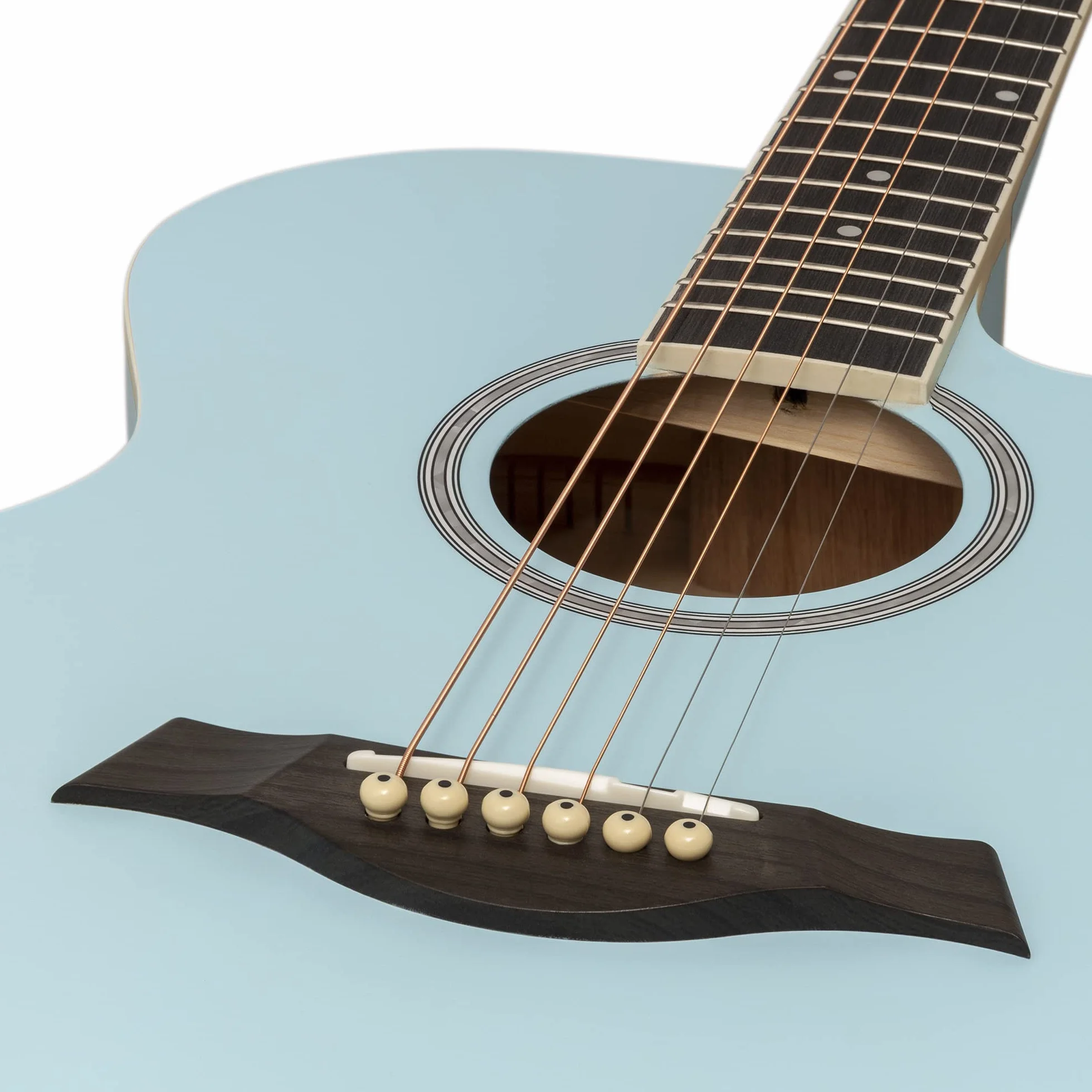 TIGER ACG1-LBL-SM Acoustic Steel String Guitar - Matte Baby Blue - Full Size Small Body Parlour Guitar for Ages 12+ Now Including 6 Months Free Lessons